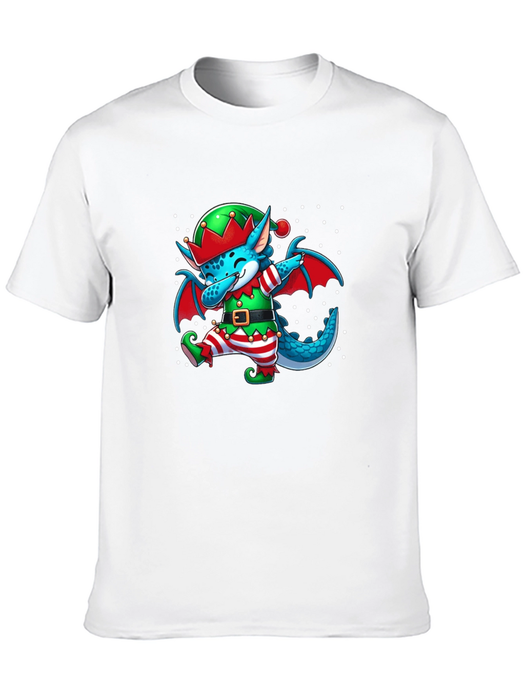 Elf Dragon Dabbing Christmas T-Shirt
