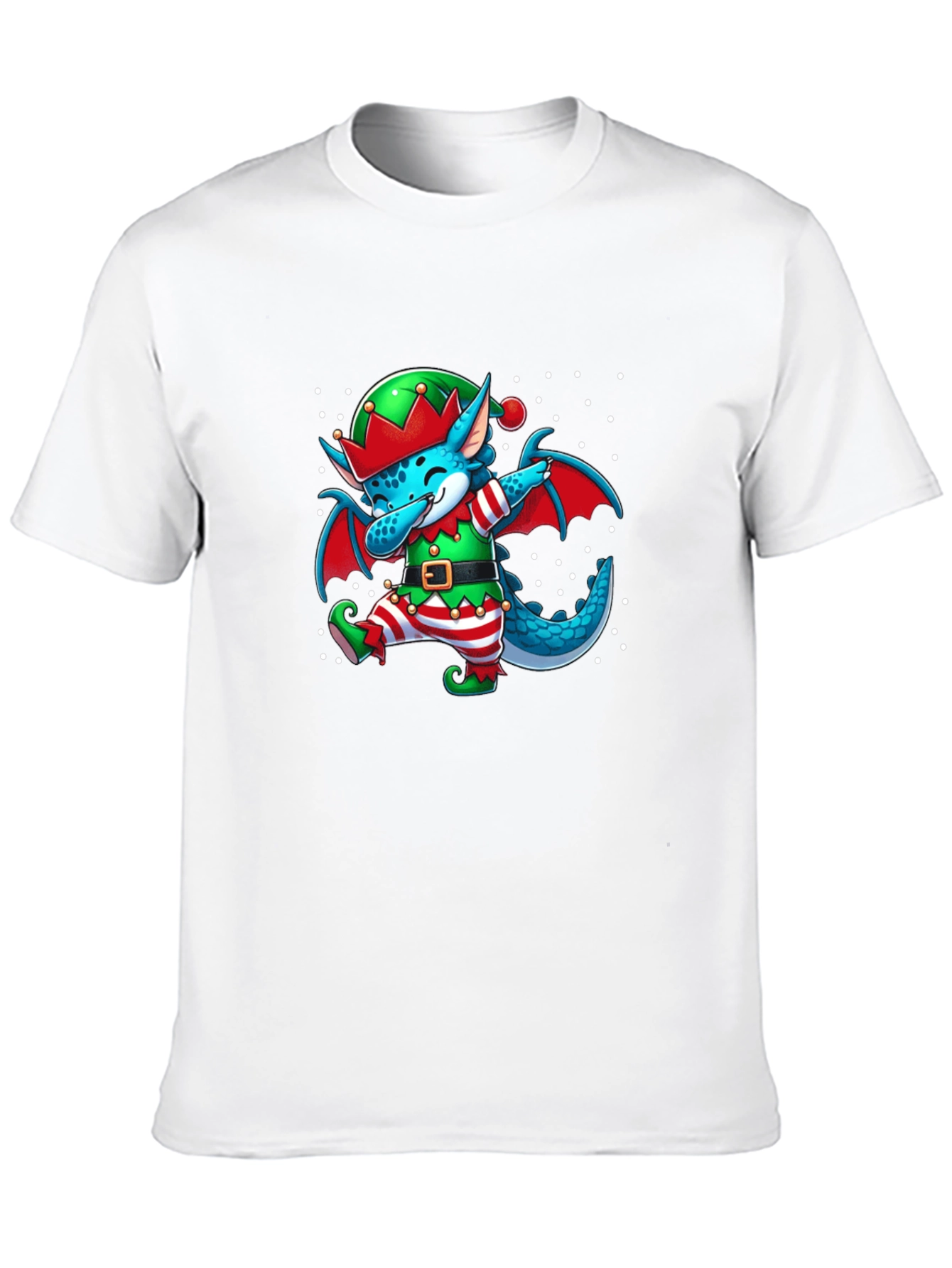 Elf Dragon Dabbing Christmas T-Shirt