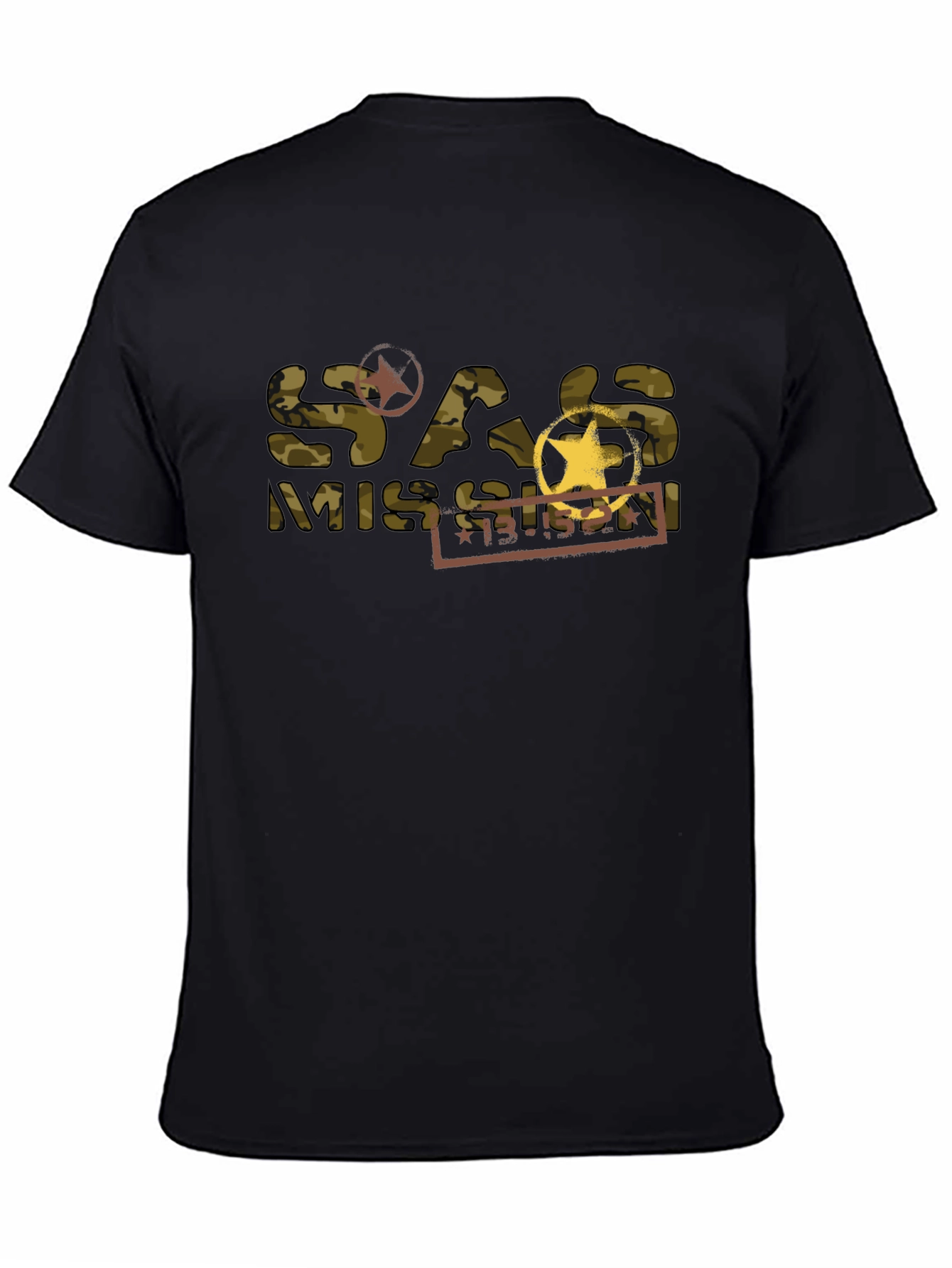 SAS Mission Camo Graphic T-Shirt - Black