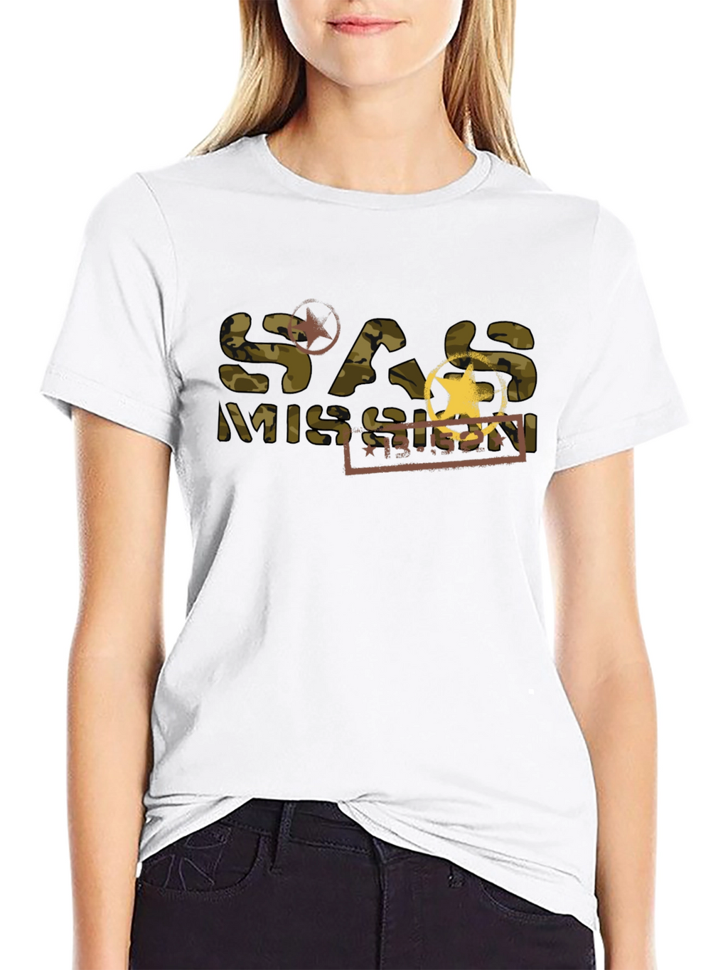 SAS Mission Camo Graphic T-Shirt - Black