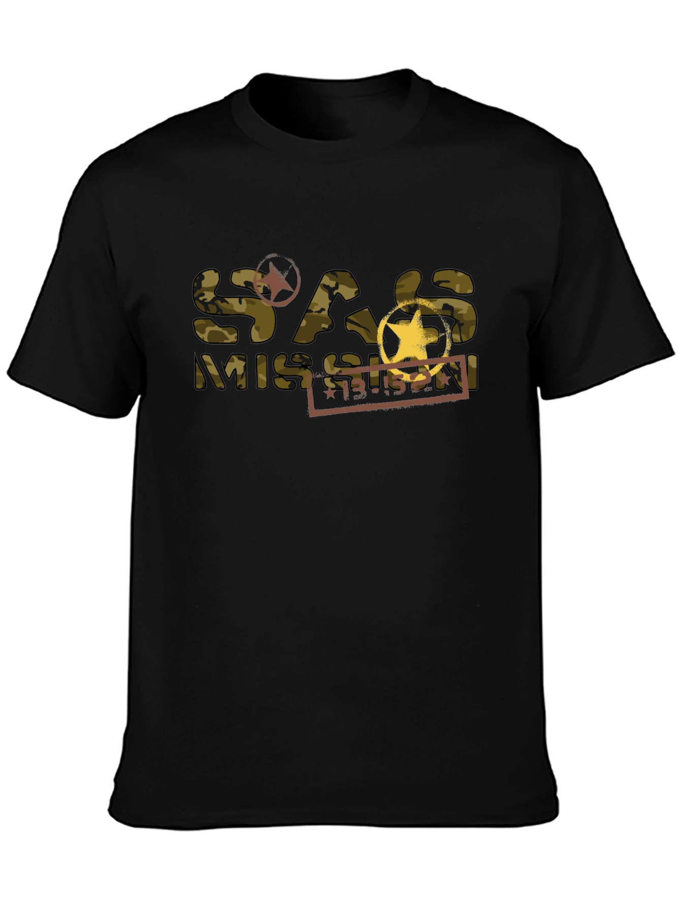SAS Mission Camo Graphic T-Shirt - Black