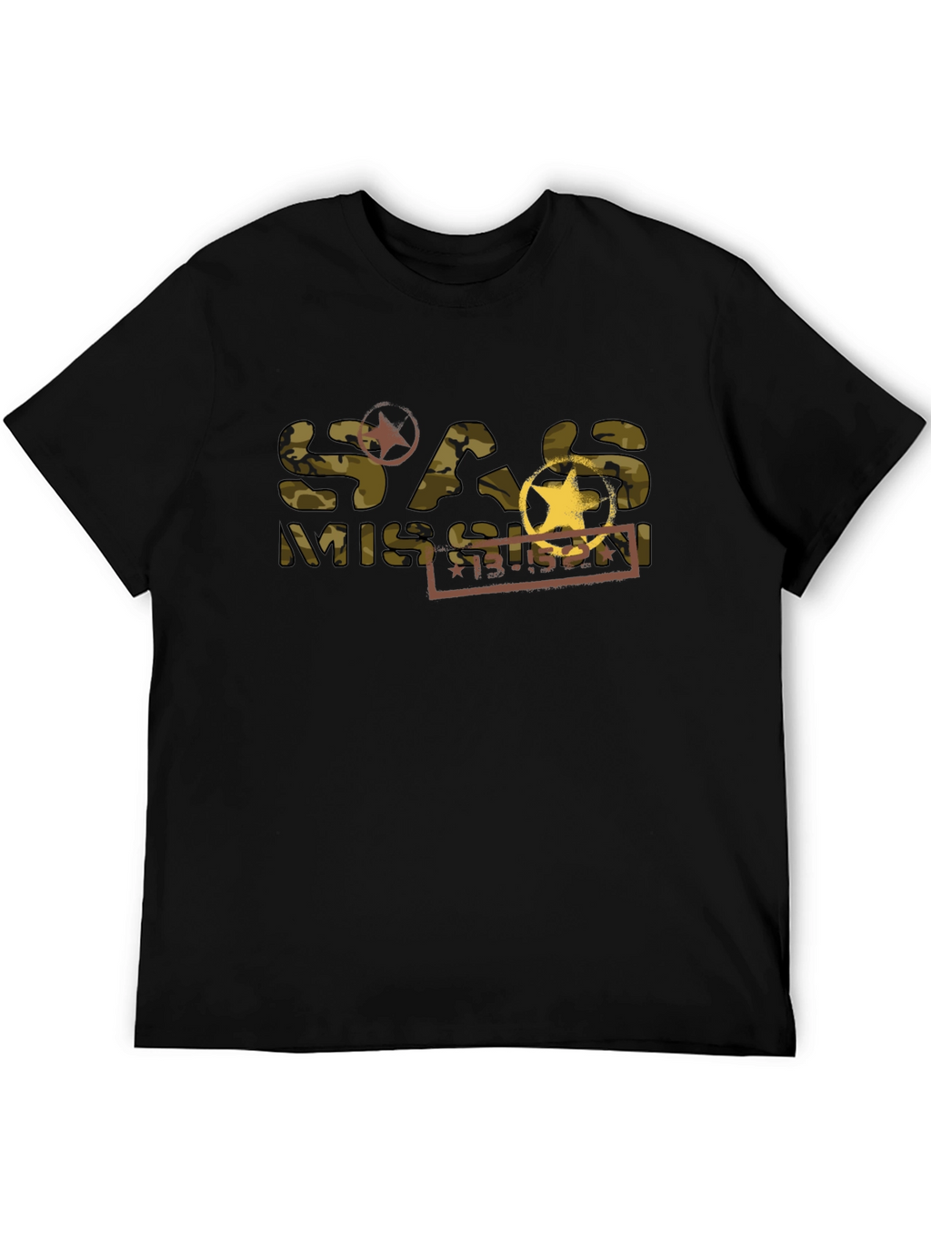 SAS Mission Camo Graphic T-Shirt - Black