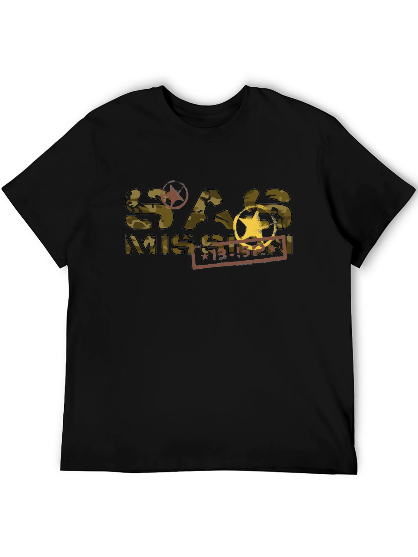 SAS Mission Camo Graphic T-Shirt - Black