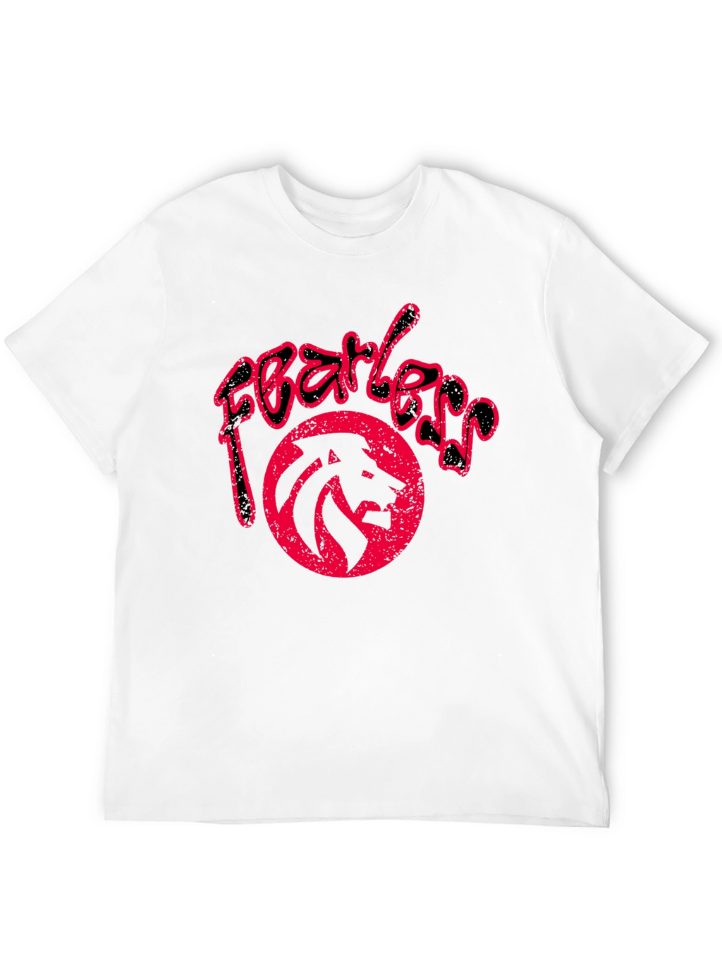 Fearless Lion Graphic Black T-Shirt