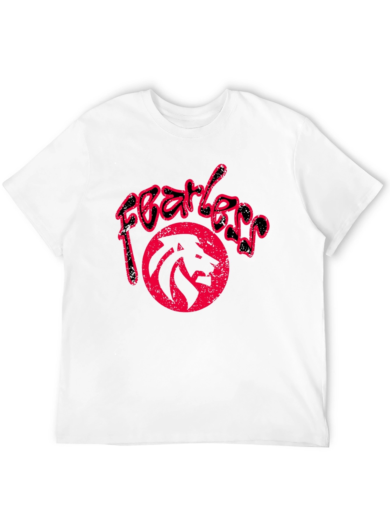 Fearless Lion Graphic Black T-Shirt