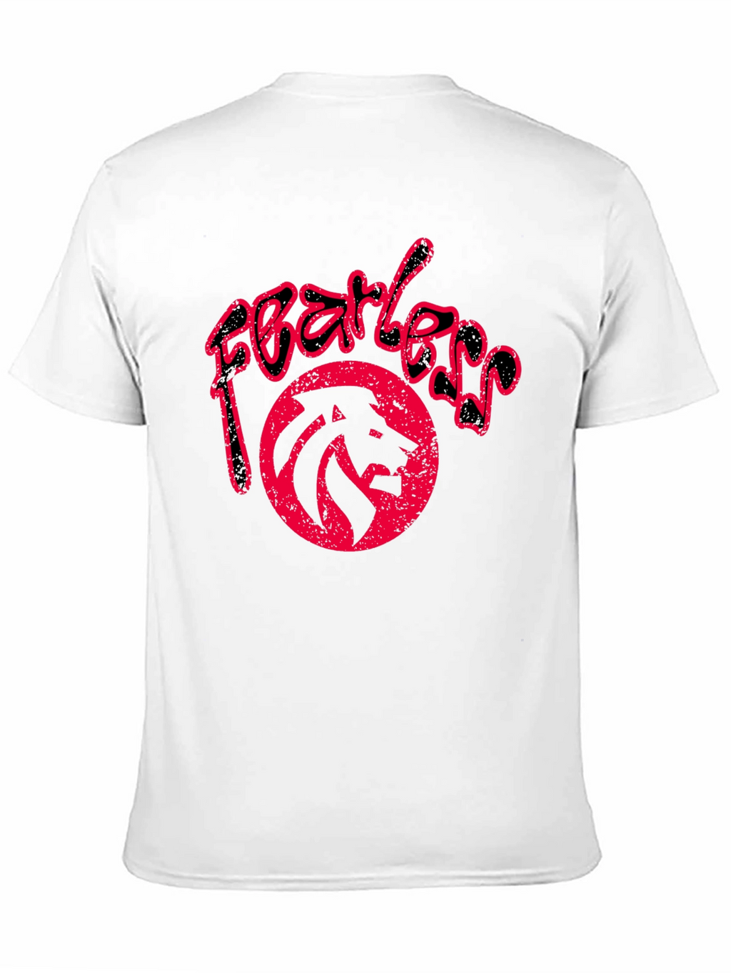 Fearless Lion Graphic Black T-Shirt