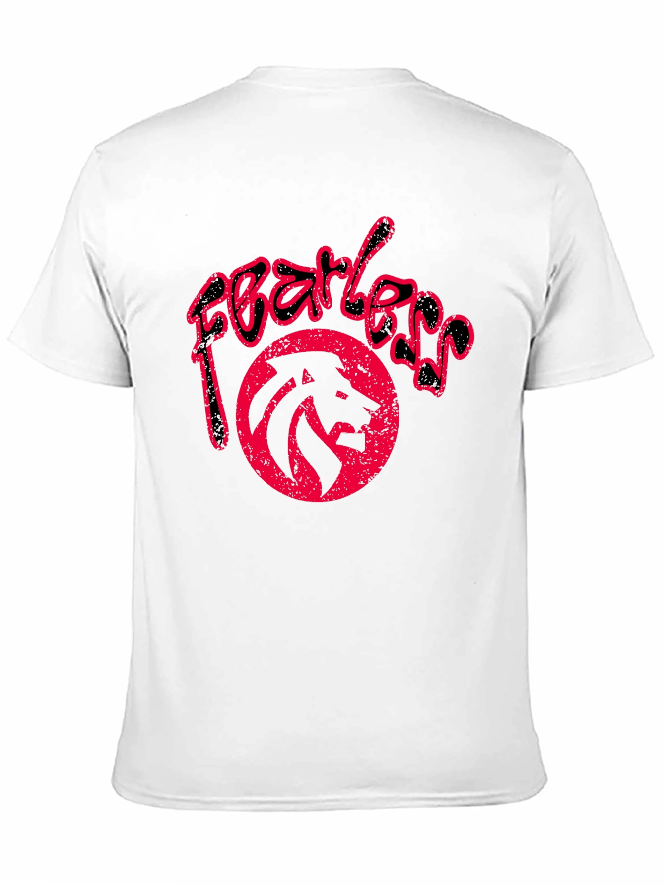 Fearless Lion Graphic Black T-Shirt