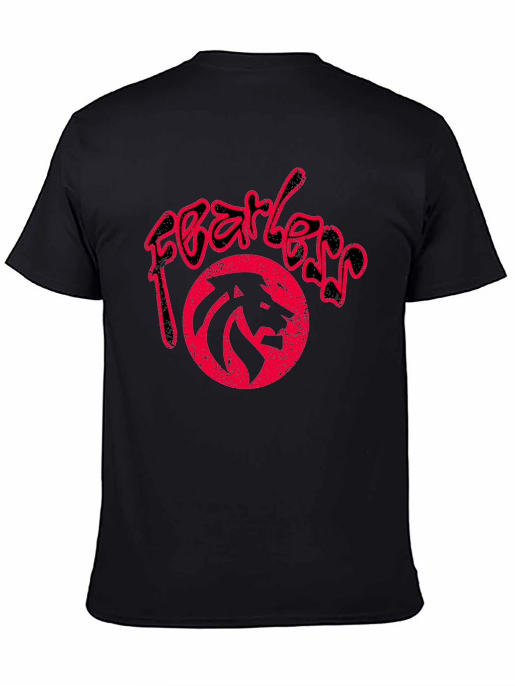 Fearless Lion Graphic Black T-Shirt