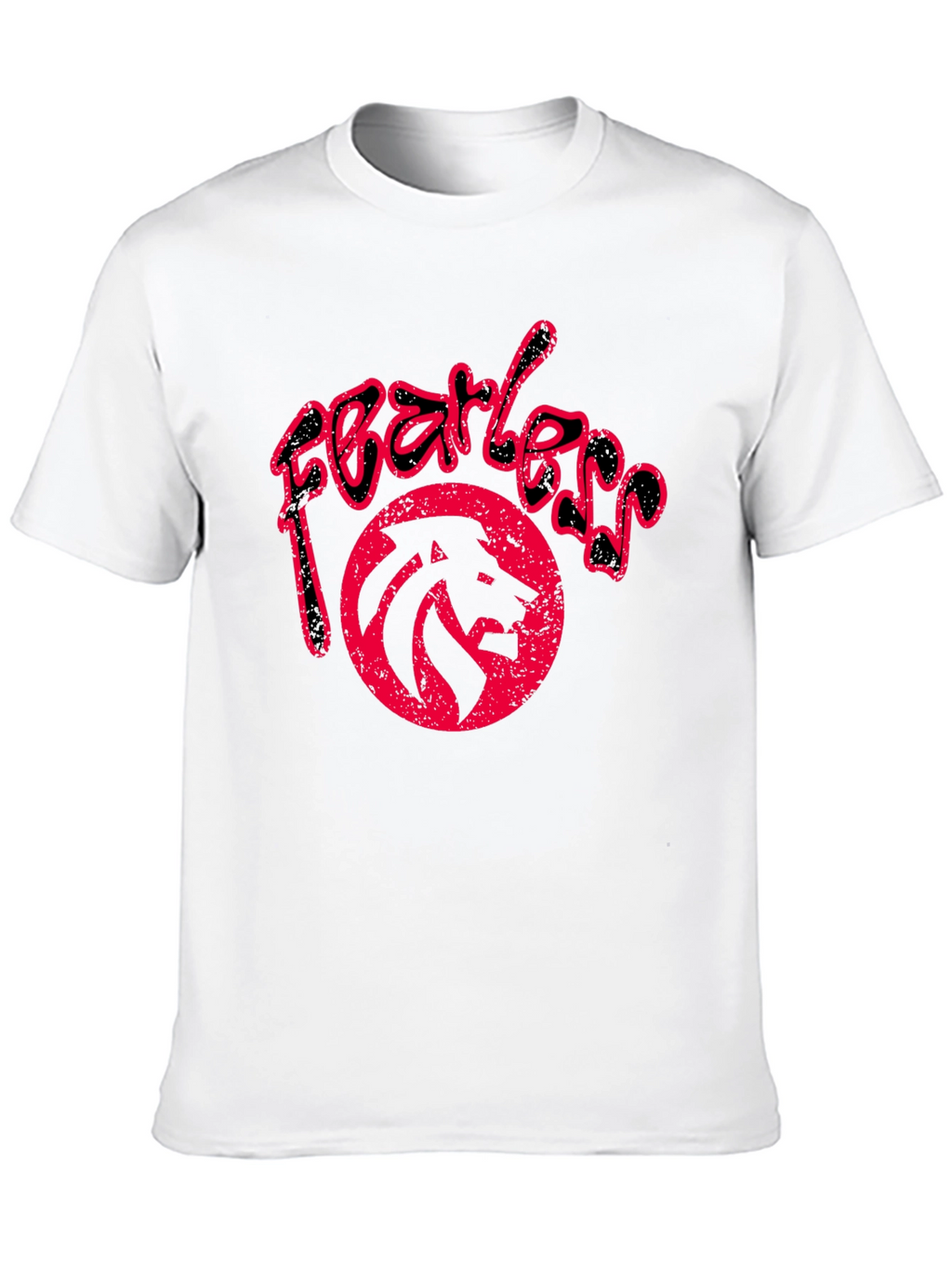 Fearless Lion Graphic Black T-Shirt