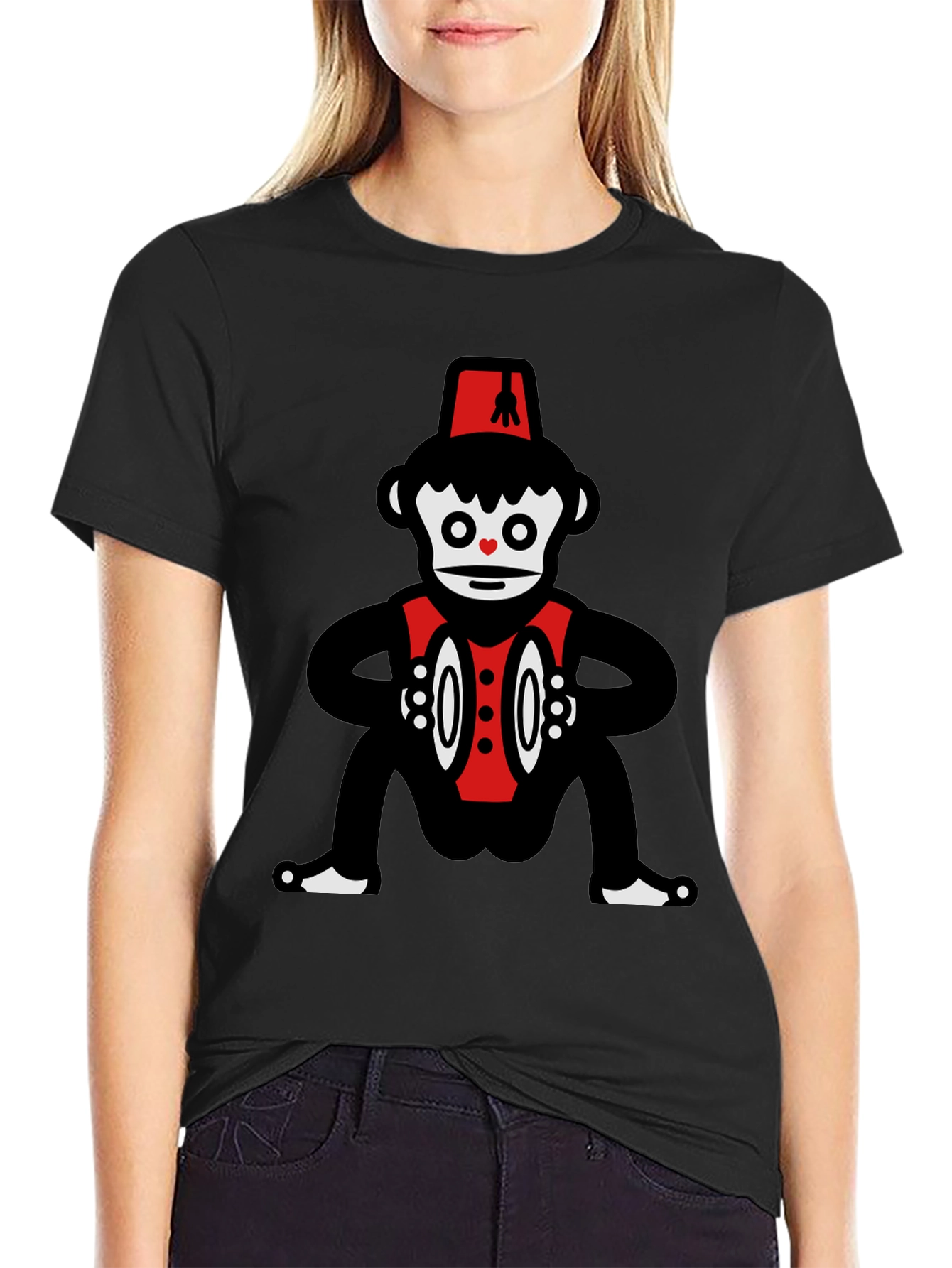Novelty Monkey Cymbalist Graphic Tee