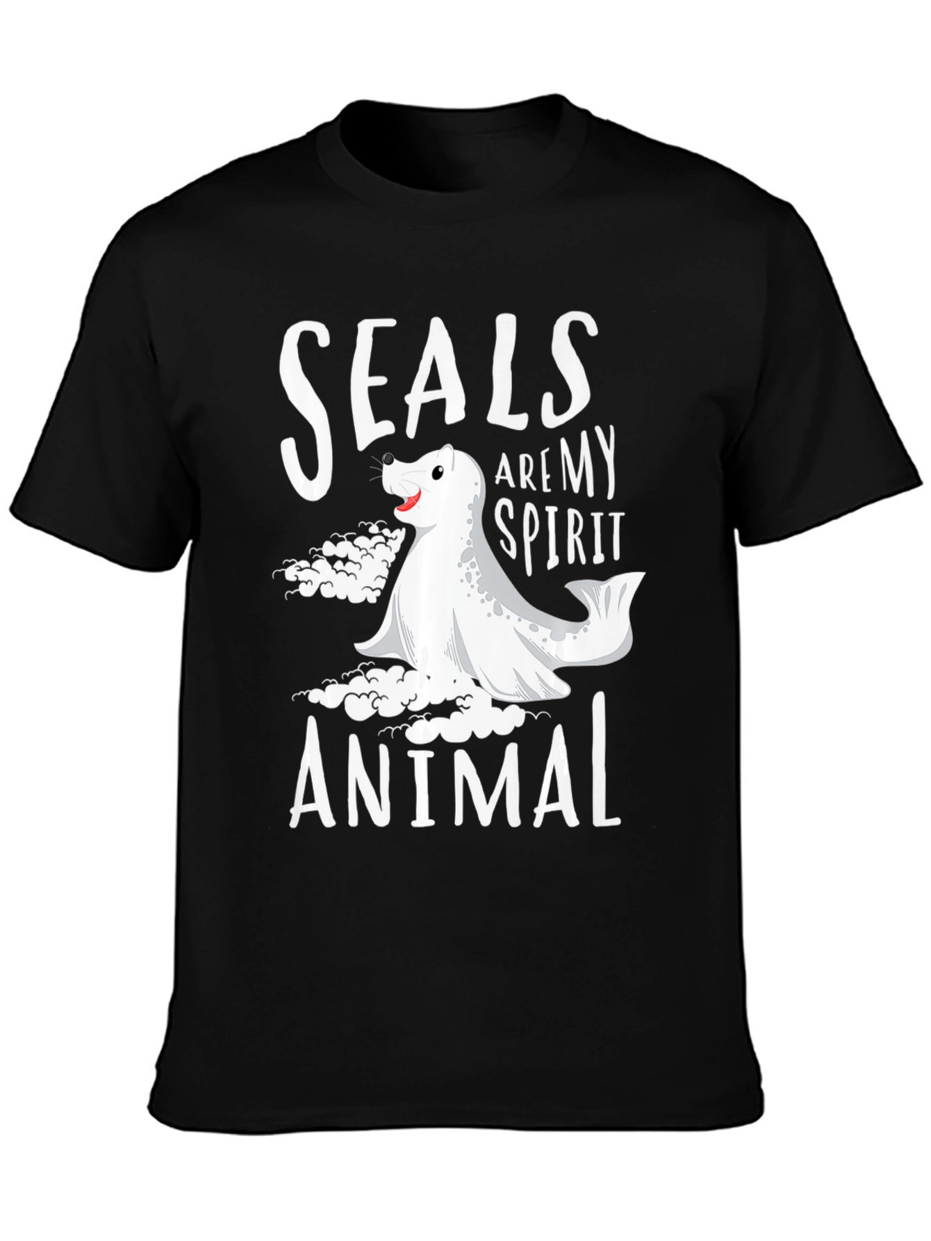 Seals Are My Spirit Animal Black T-Shirt