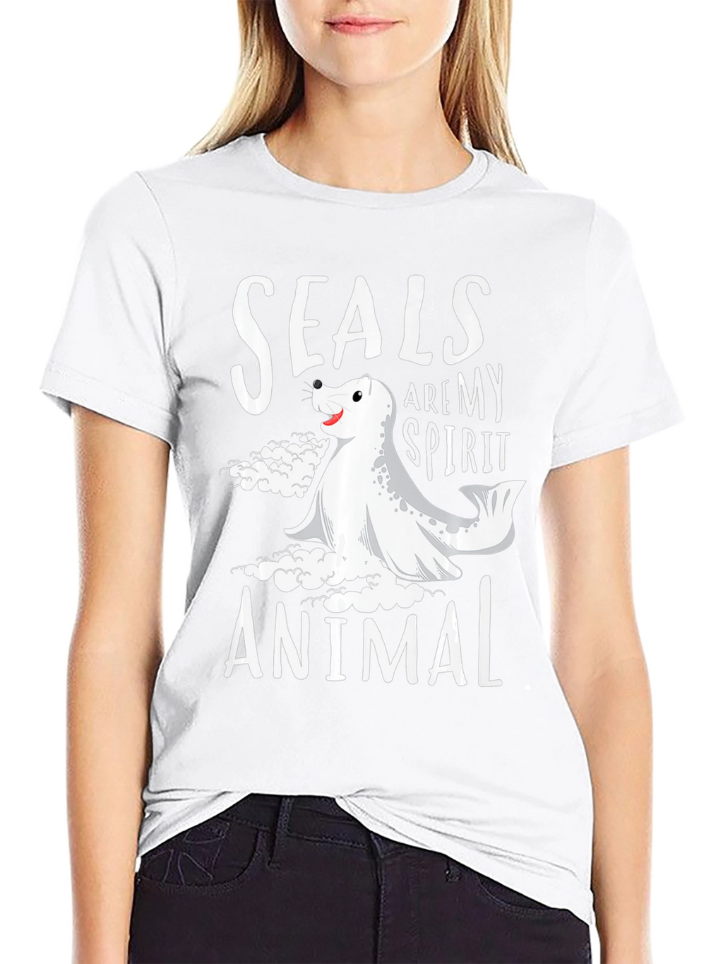 Seals Are My Spirit Animal Black T-Shirt