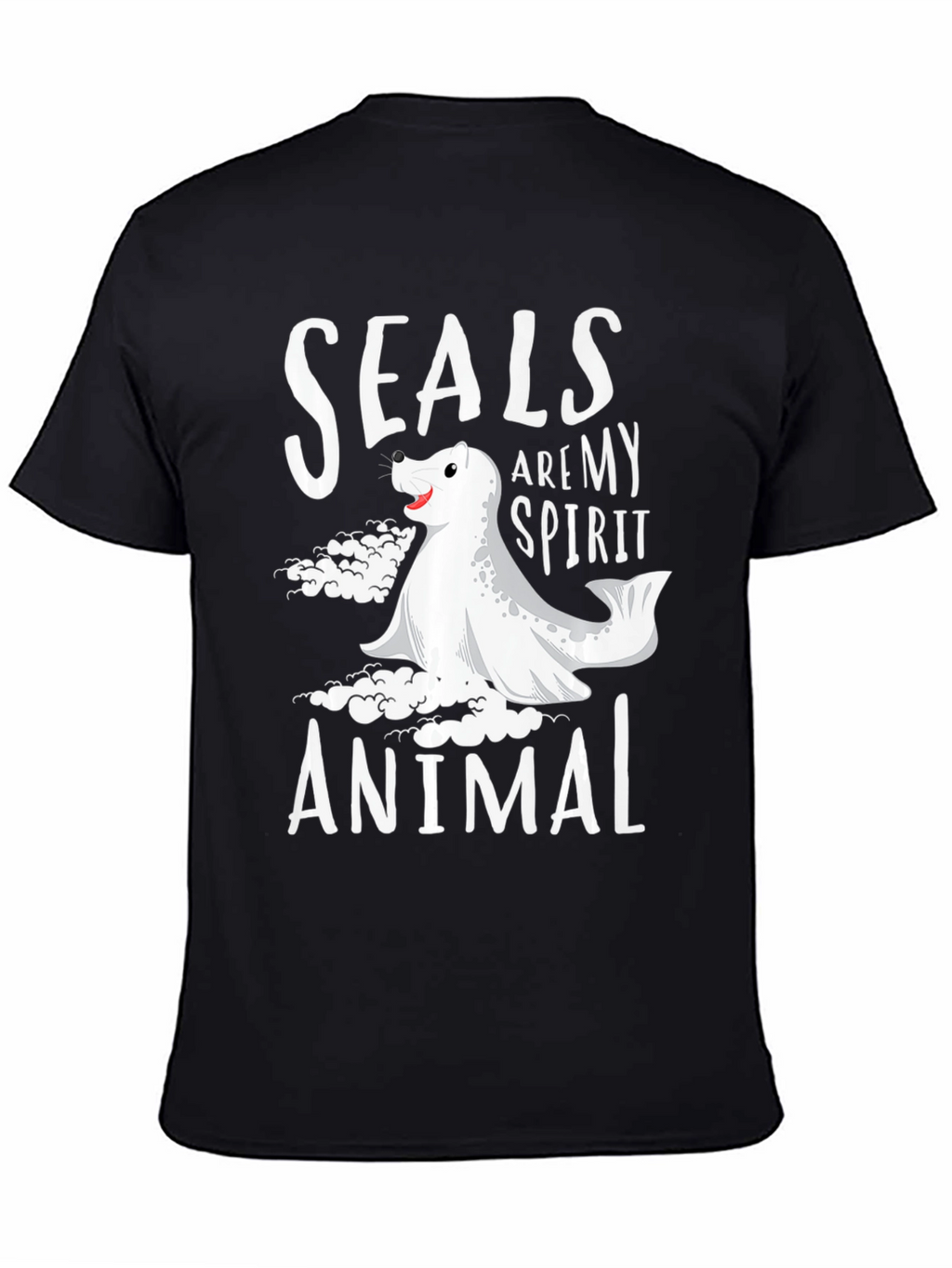 Seals Are My Spirit Animal Black T-Shirt