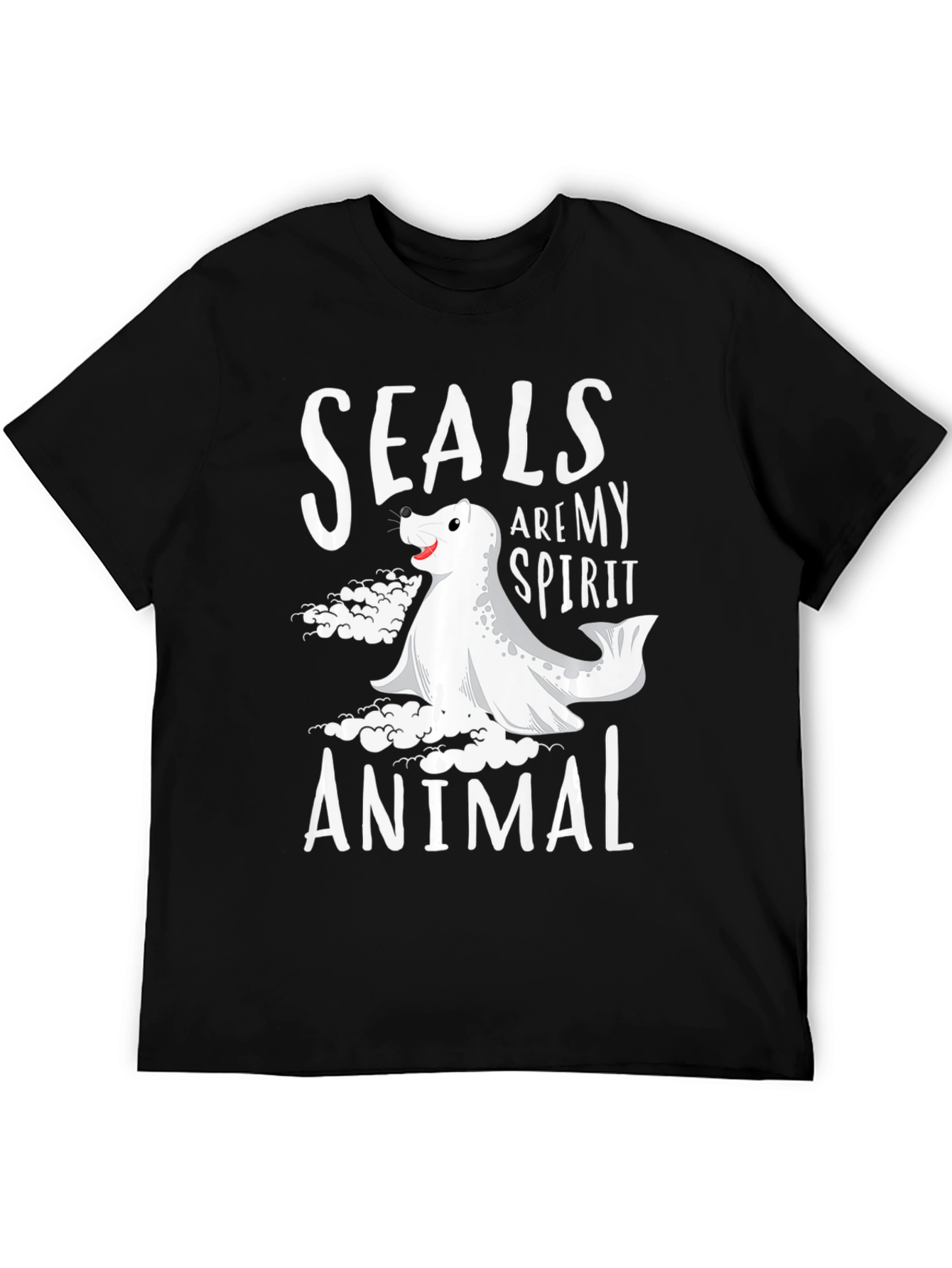 Seals Are My Spirit Animal Black T-Shirt