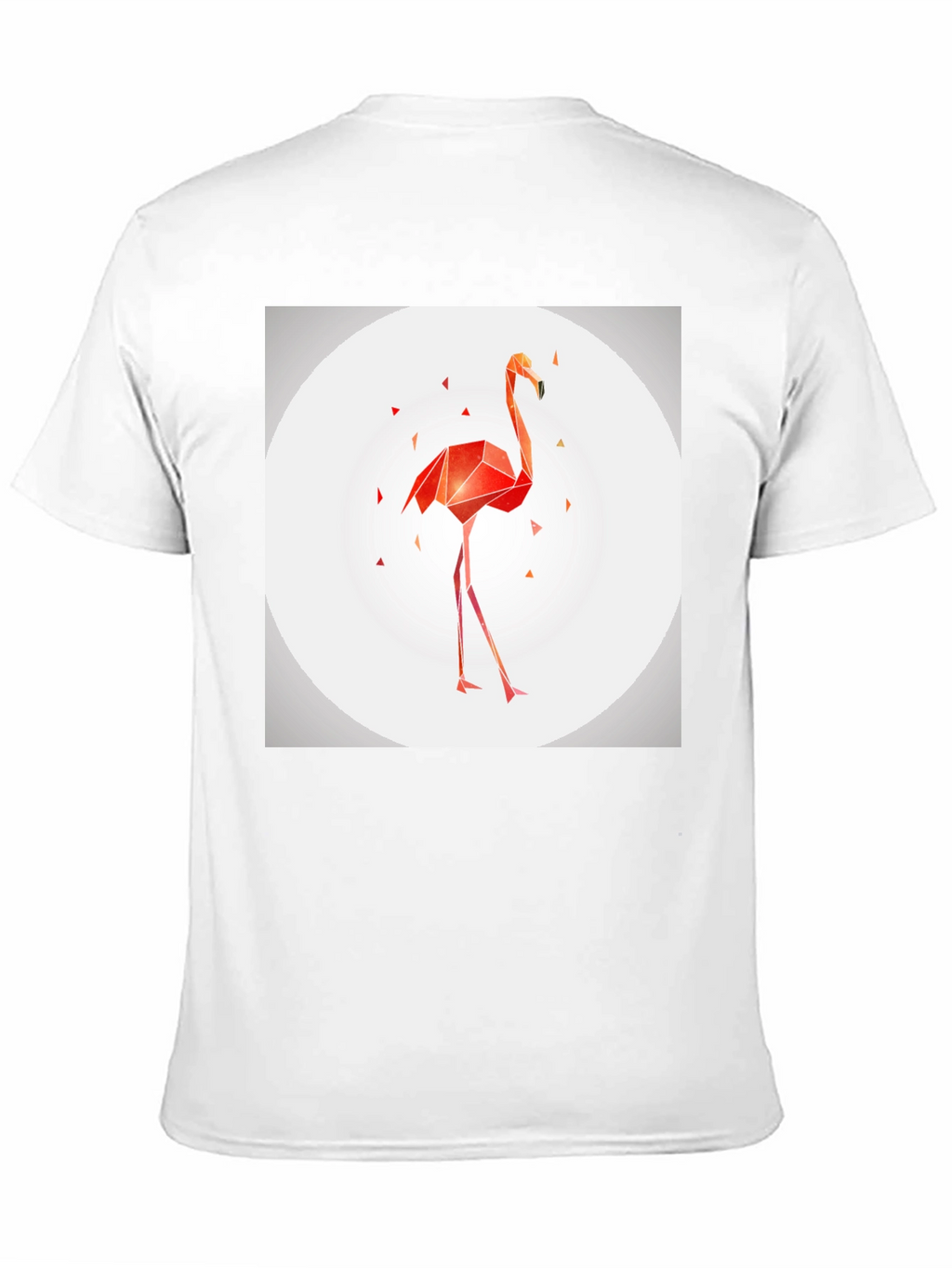 Geometric Flamingo Graphic Tee - Modern Black T-Shirt