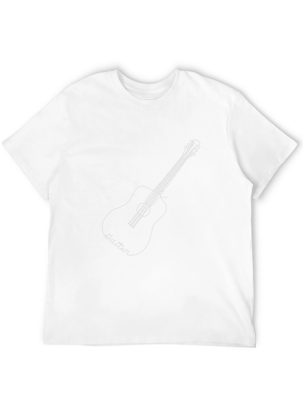 Guitar Outline Black T-Shirt
