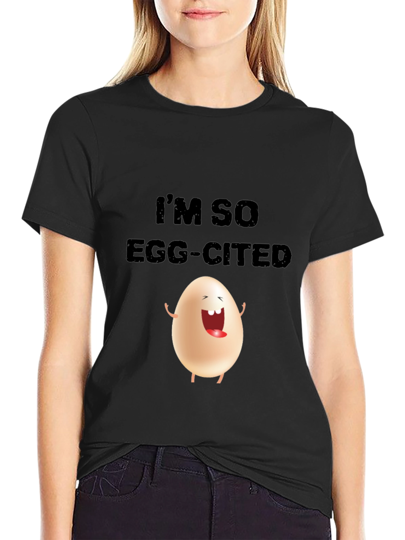 Funny Egg-Cited Graphic Tee