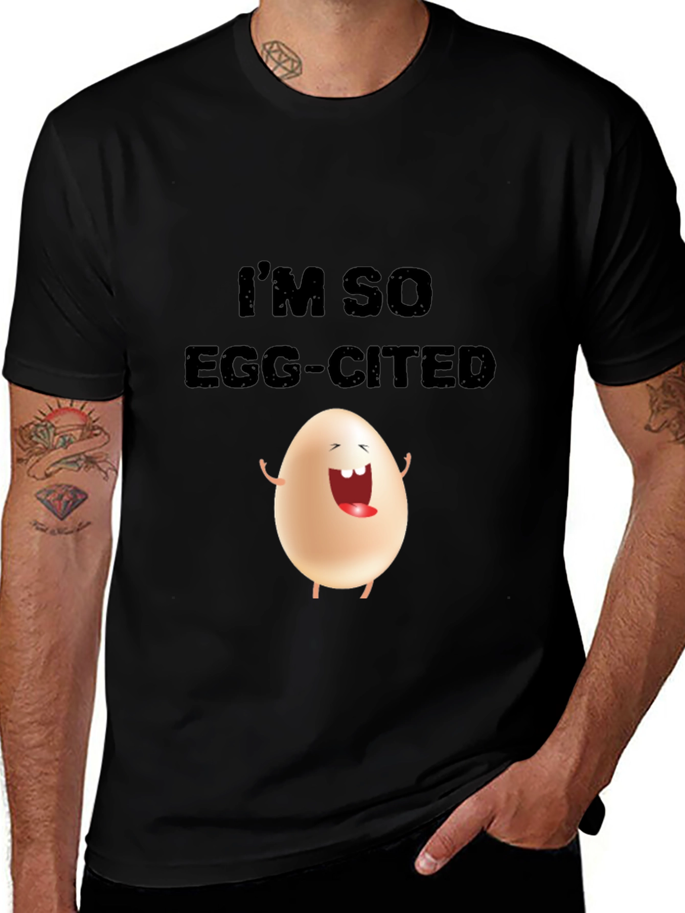 Funny Egg-Cited Graphic Tee