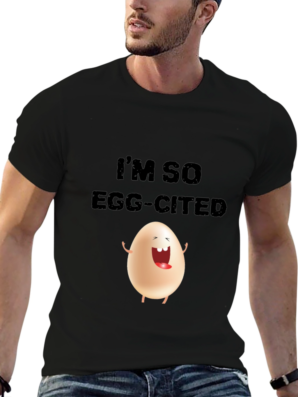 Funny Egg-Cited Graphic Tee