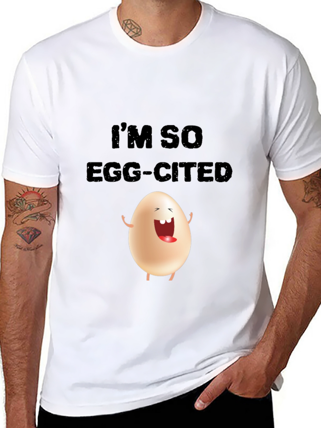 Funny Egg-Cited Graphic Tee