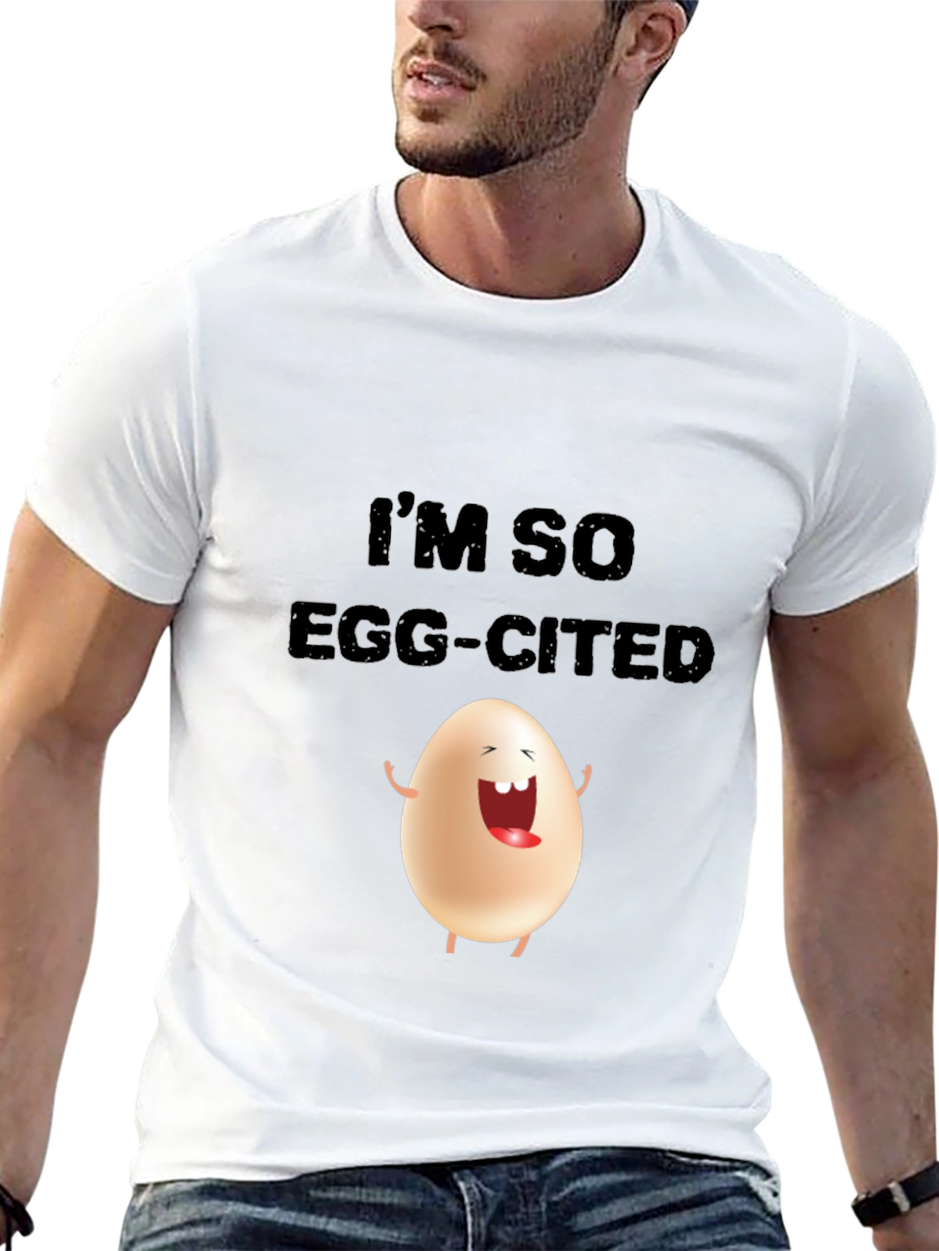 Funny Egg-Cited Graphic Tee