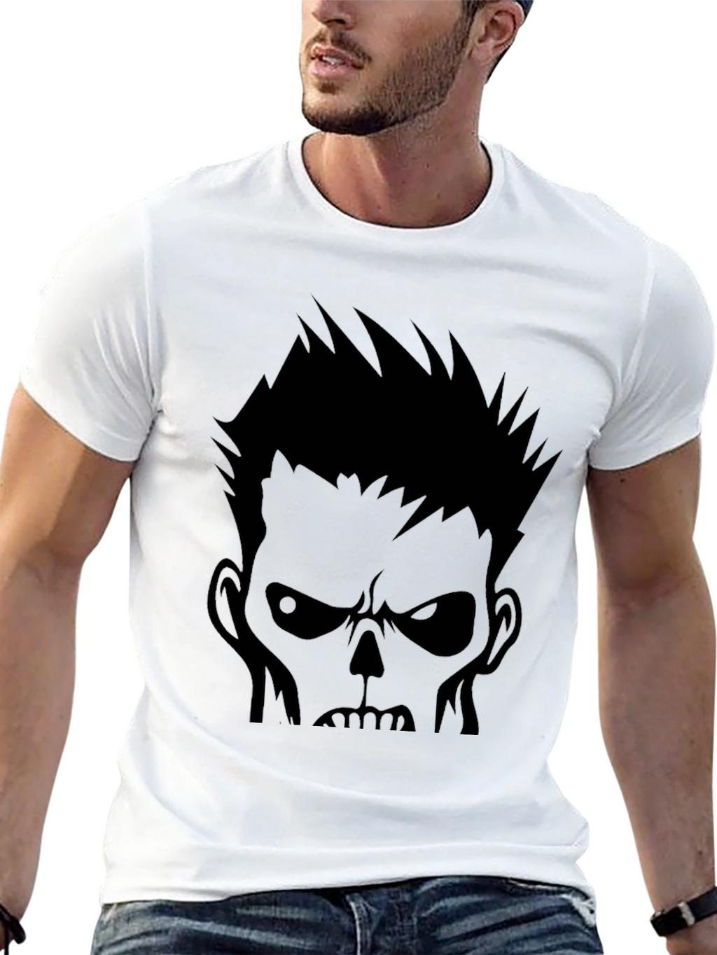 Zombie Graphic Black T-Shirt - Mens Casual Tee