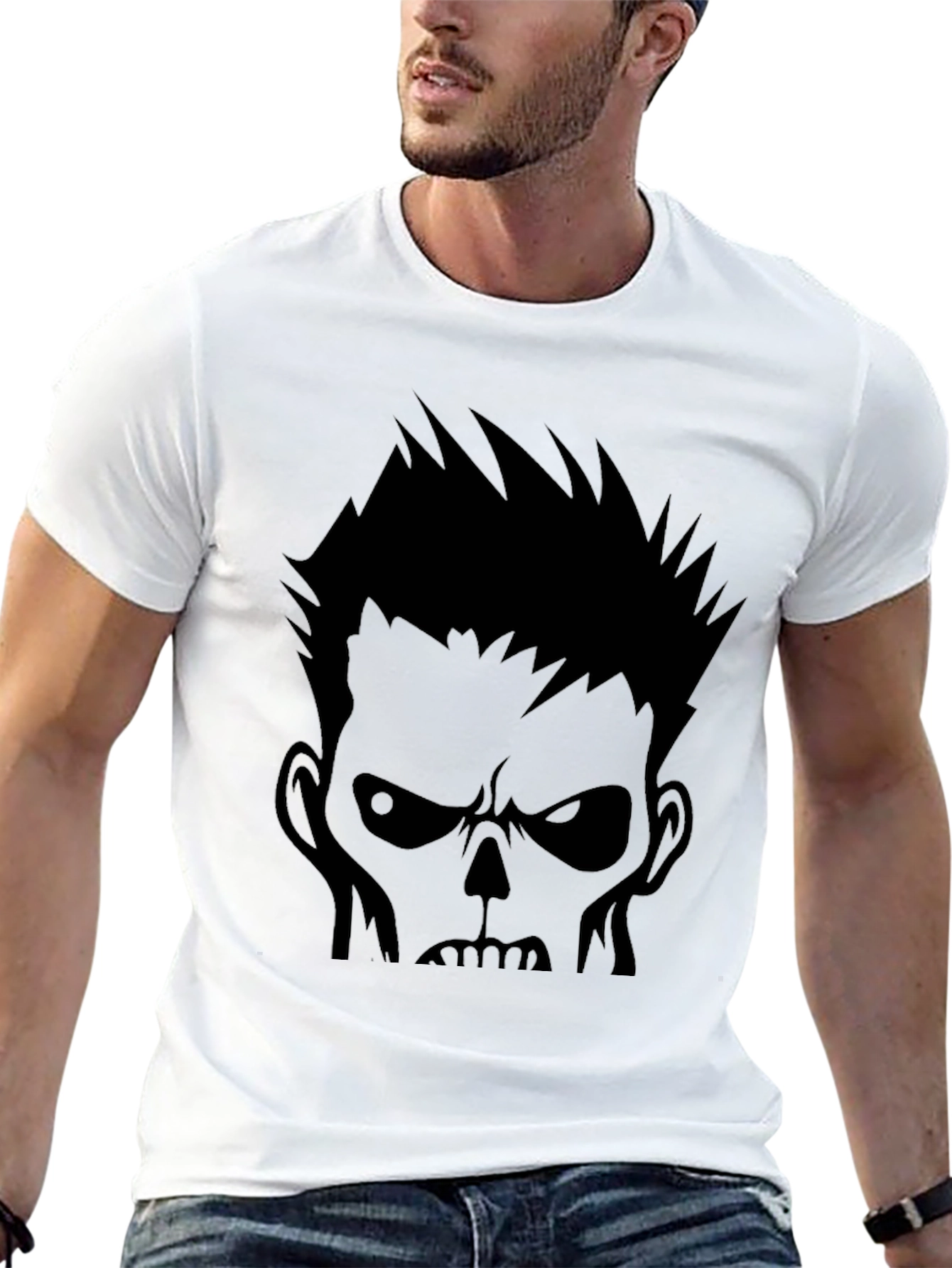 Zombie Graphic Black T-Shirt - Mens Casual Tee