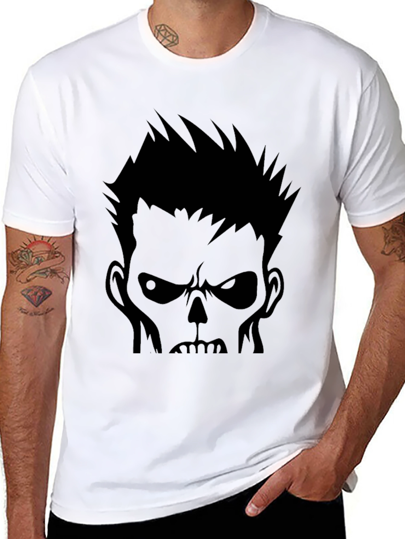 Zombie Graphic Black T-Shirt - Mens Casual Tee