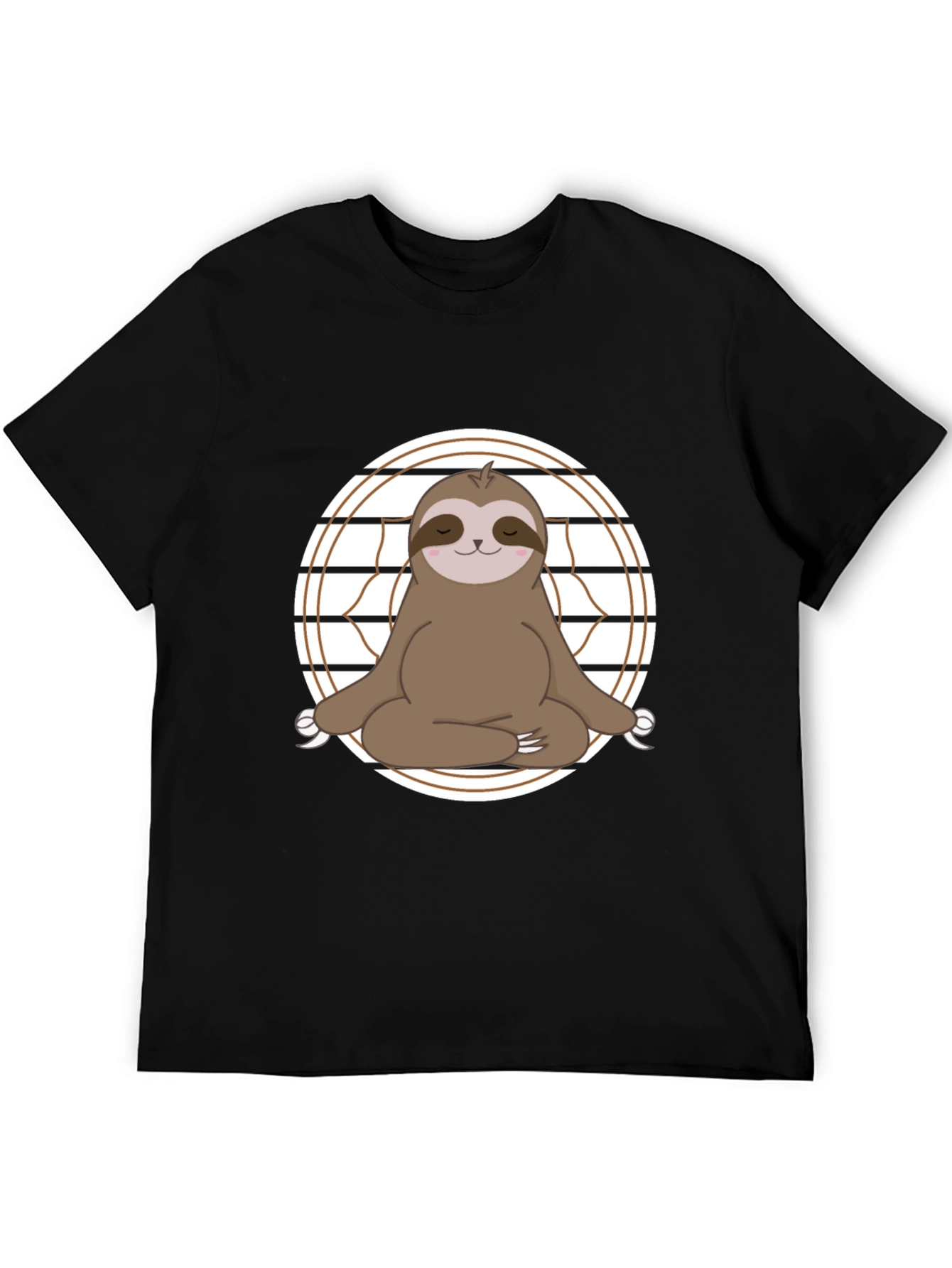 Yoga Sloth Graphic Tee - Relaxed Fit Cotton T-Shirt