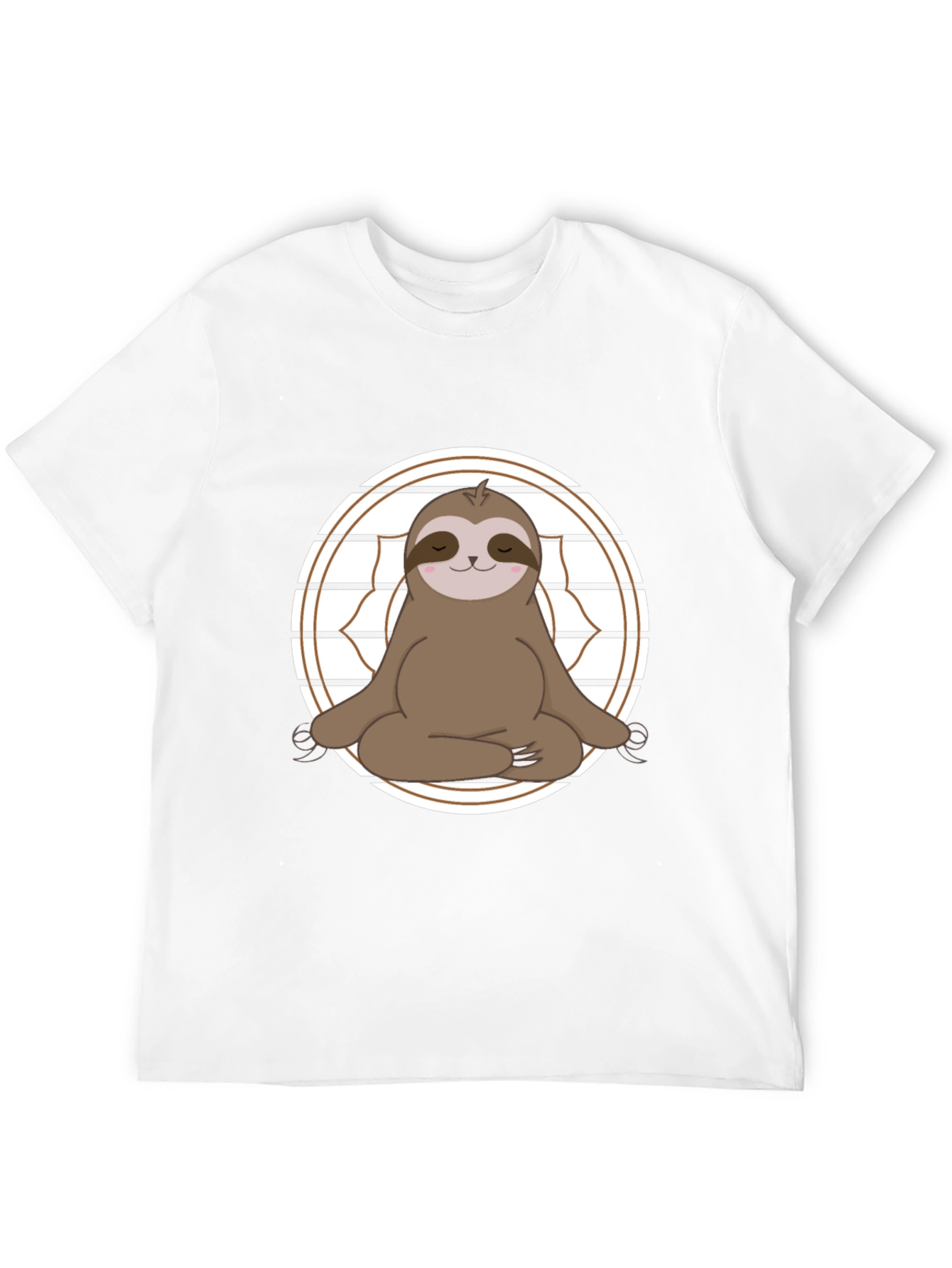 Yoga Sloth Graphic Tee - Relaxed Fit Cotton T-Shirt
