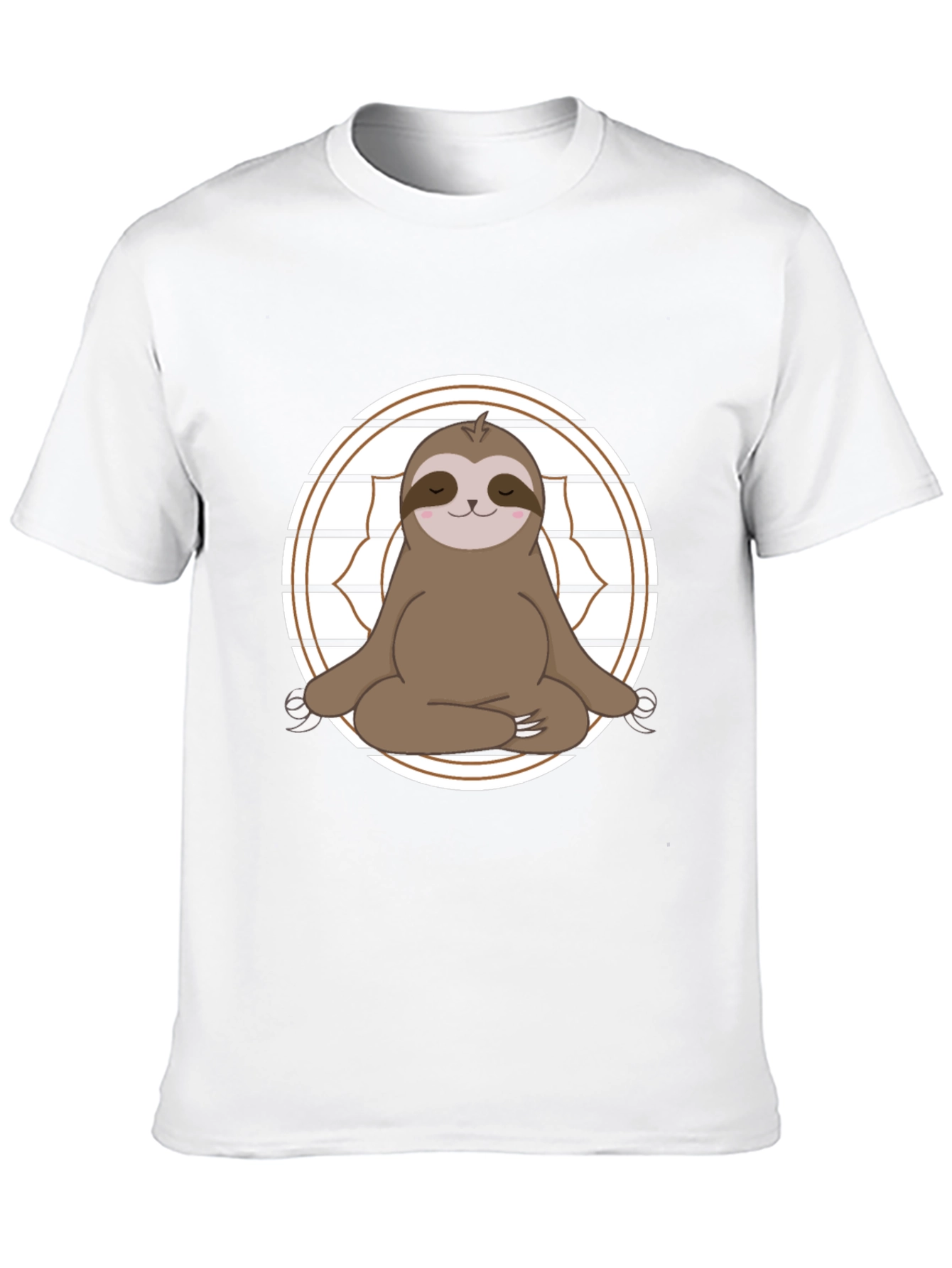 Yoga Sloth Graphic Tee - Relaxed Fit Cotton T-Shirt
