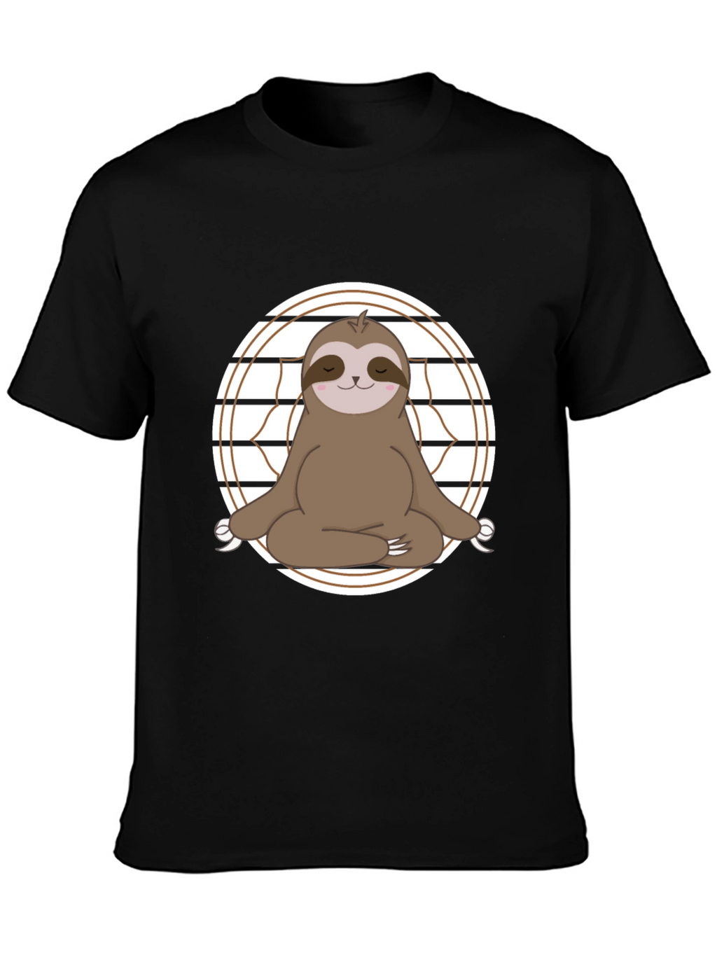 Yoga Sloth Graphic Tee - Relaxed Fit Cotton T-Shirt