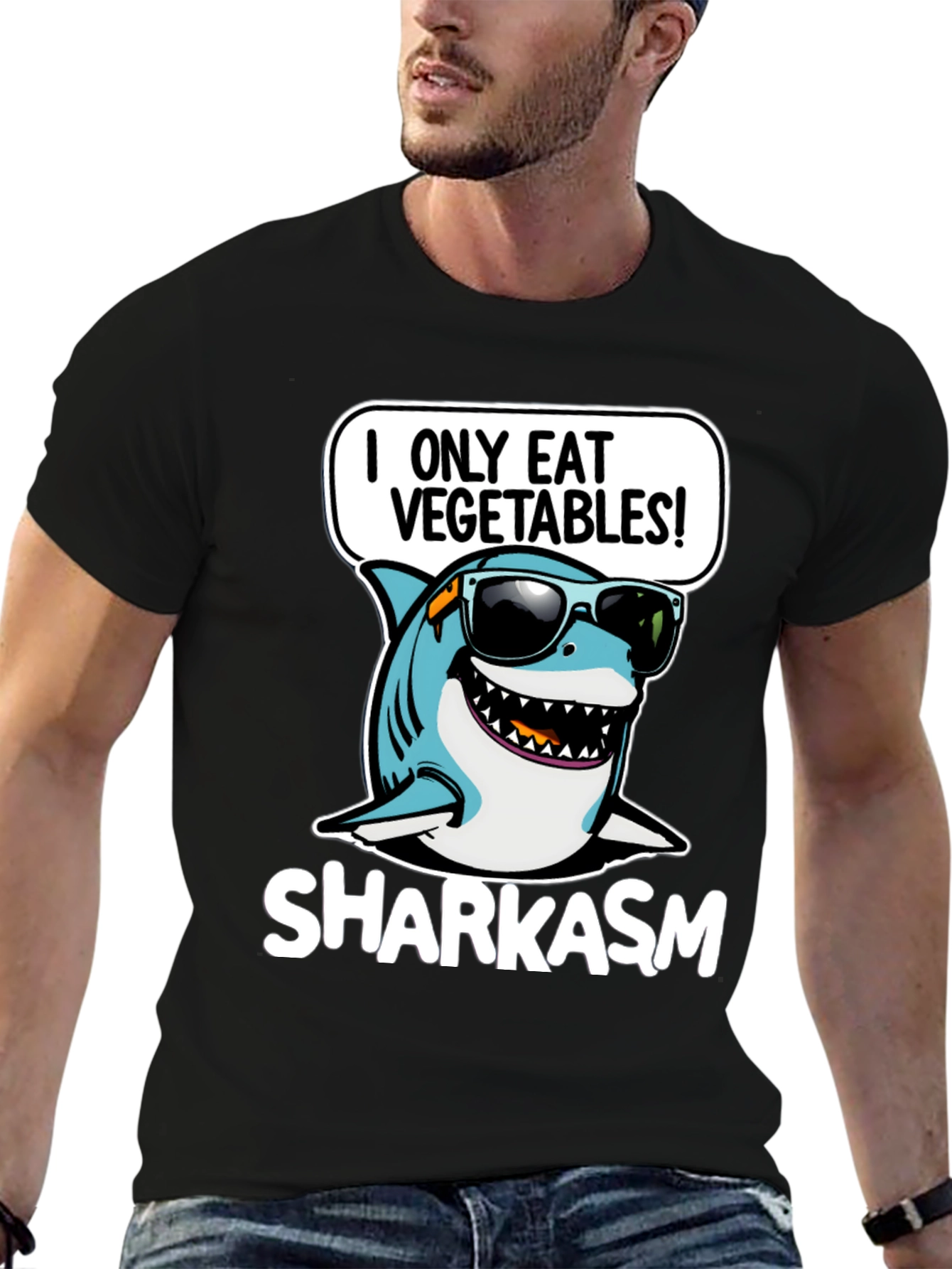 Sharkasm I Only Eat Vegetables T-Shirt