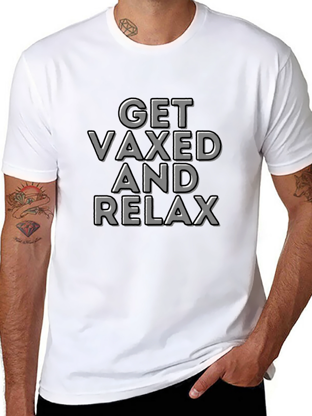 Get Vaxed and Relax T-Shirt - Black