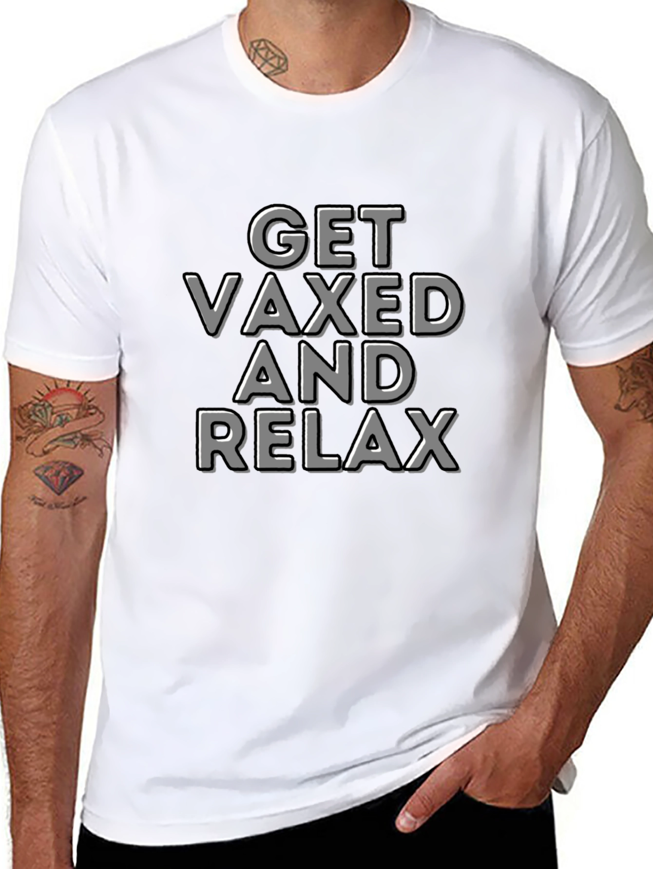 Get Vaxed and Relax T-Shirt - Black