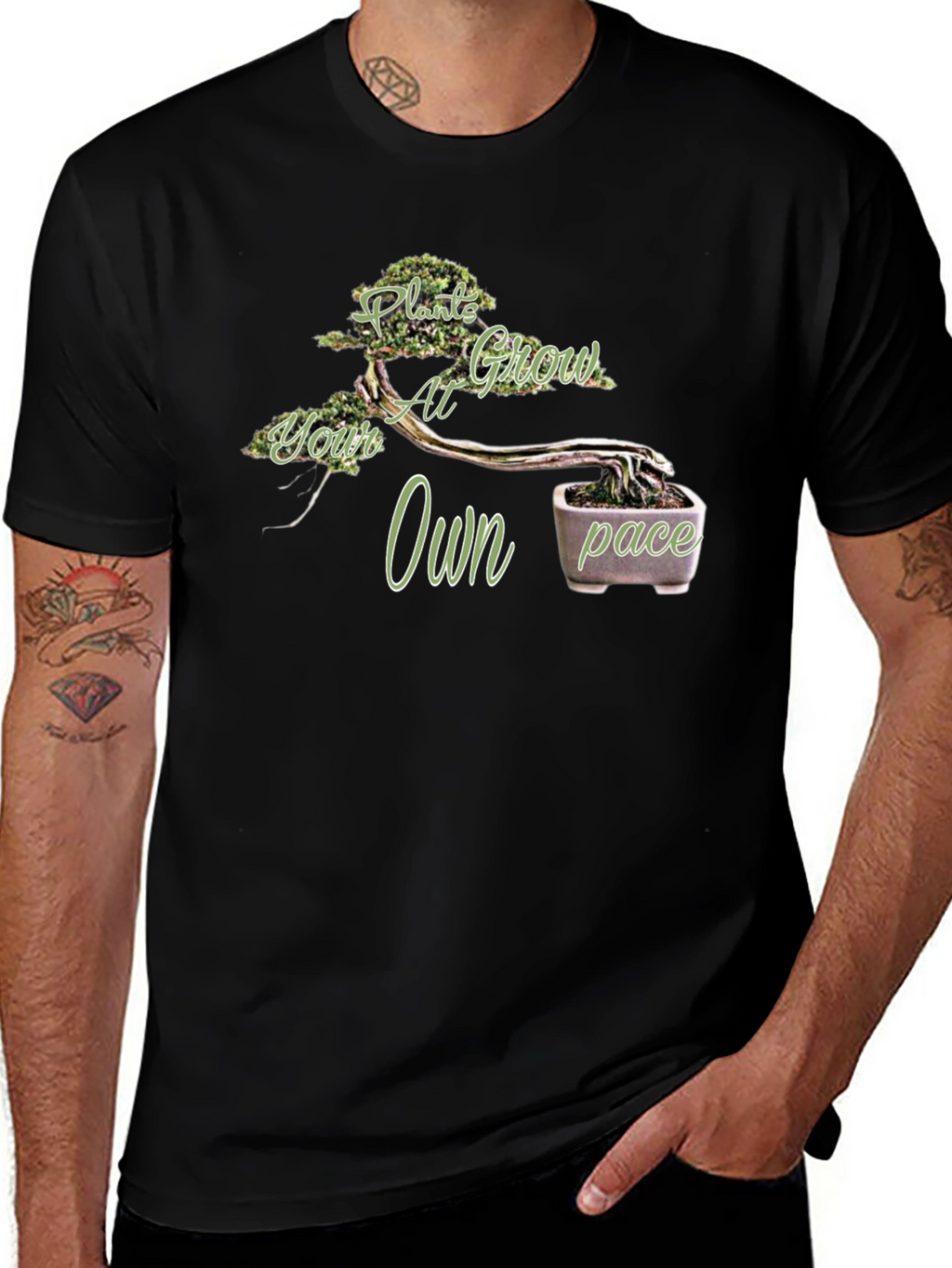 Plant Grow at Your Own Pace T-Shirt - Bonsai