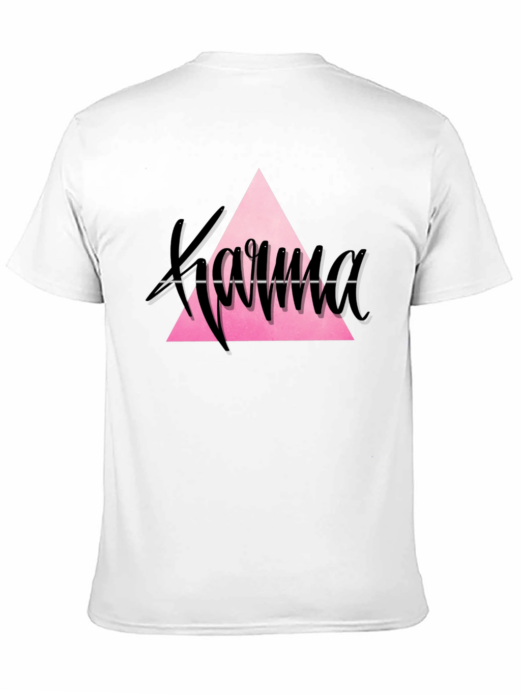 Karma Triangle Graphic Tee - Trendy Black T-Shirt