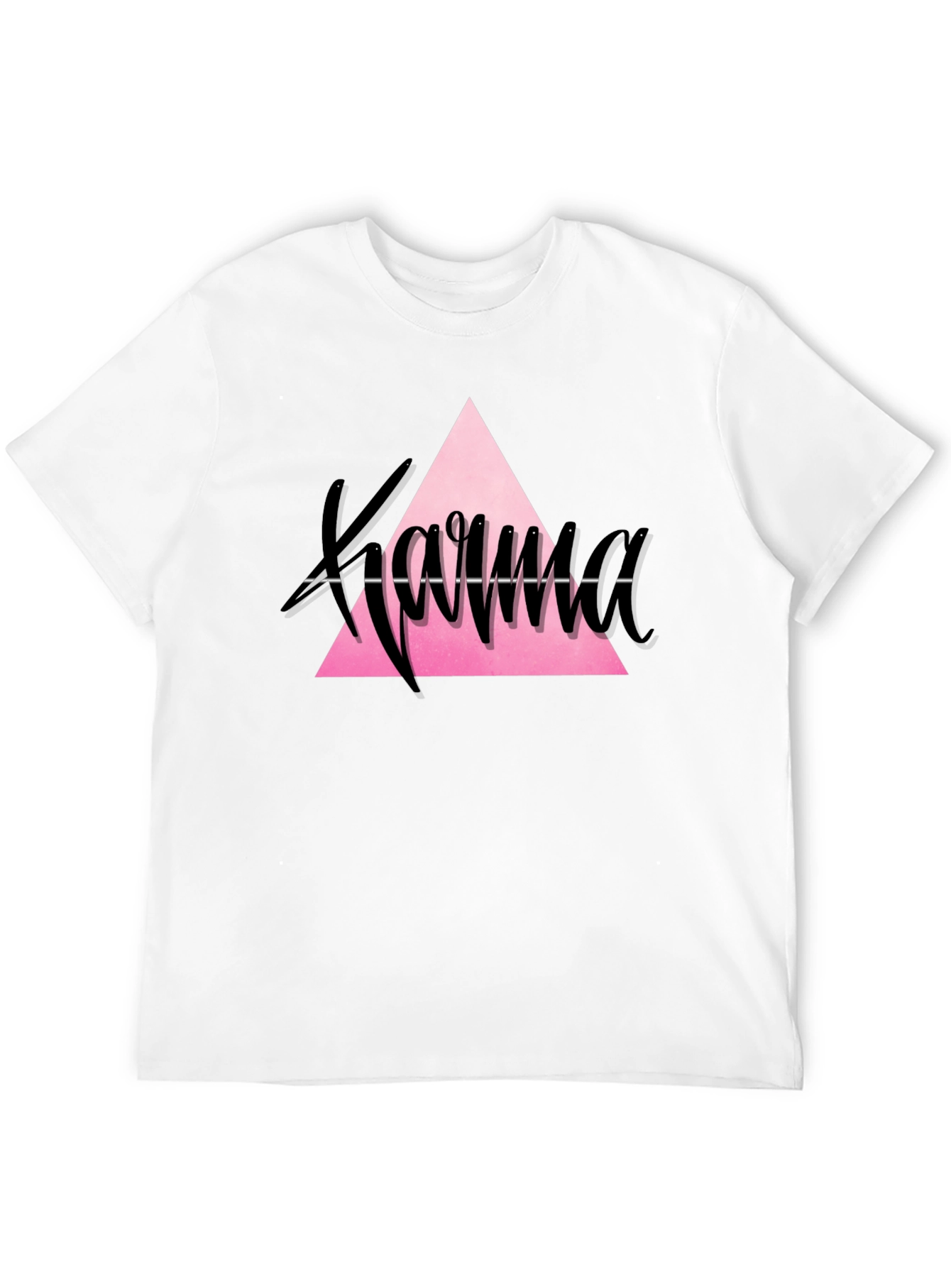 Karma Triangle Graphic Tee - Trendy Black T-Shirt