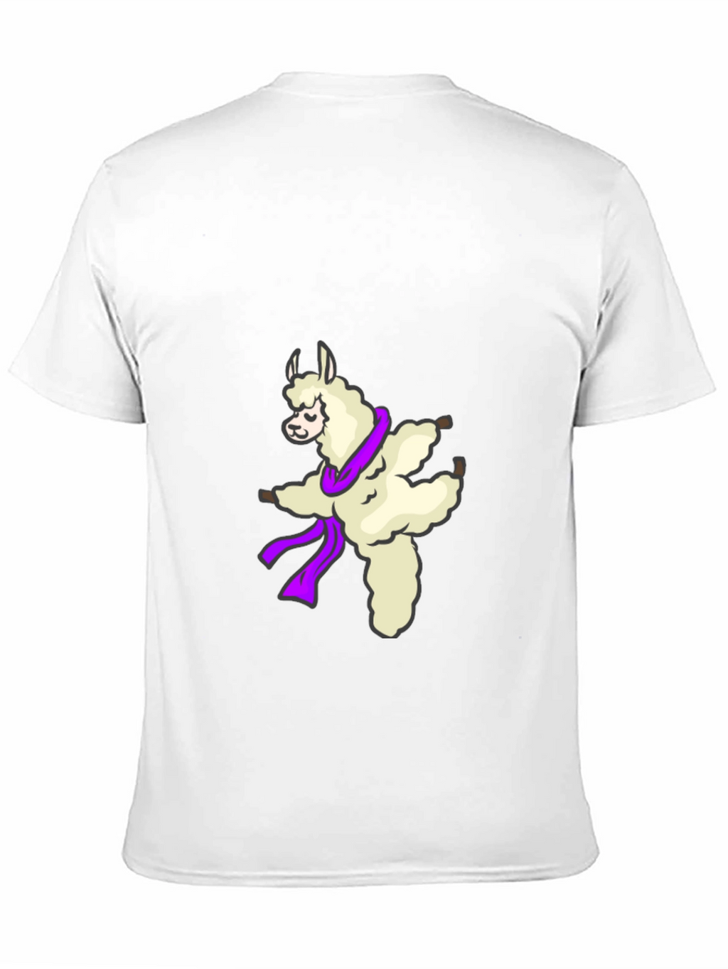 Dancing Llama Graphic Tee - Soft Black T-Shirt
