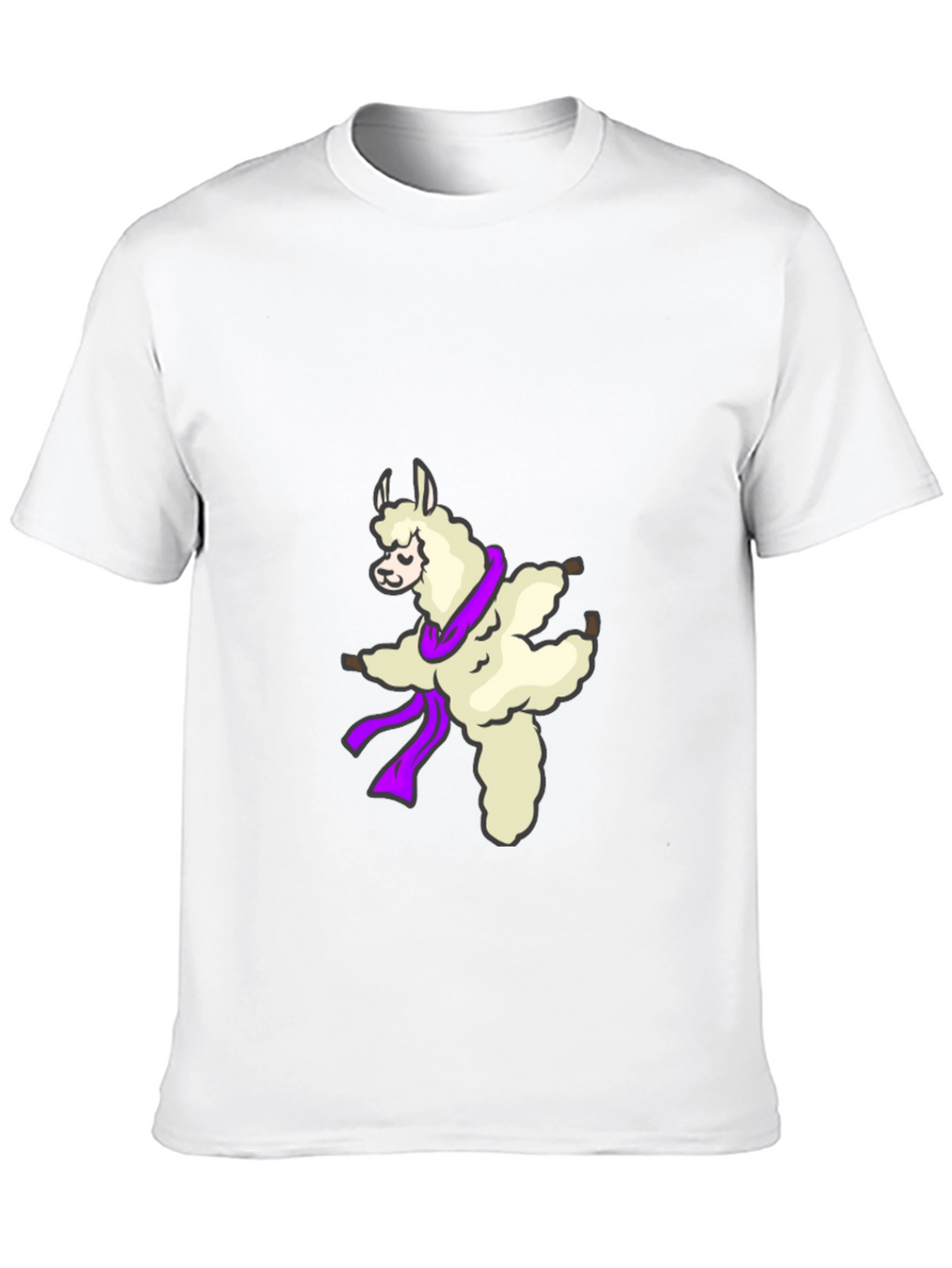 Dancing Llama Graphic Tee - Soft Black T-Shirt
