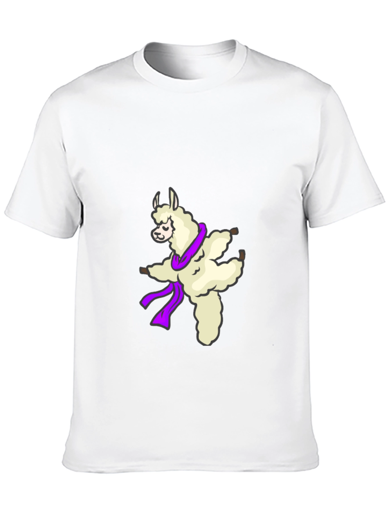 Dancing Llama Graphic Tee - Soft Black T-Shirt