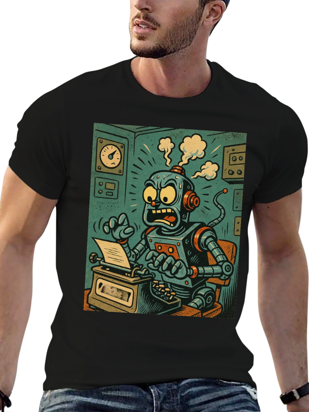 Robot Overload T-Shirt - Sci-Fi Style