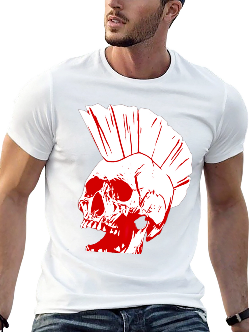Punk Skull Graphic T-Shirt