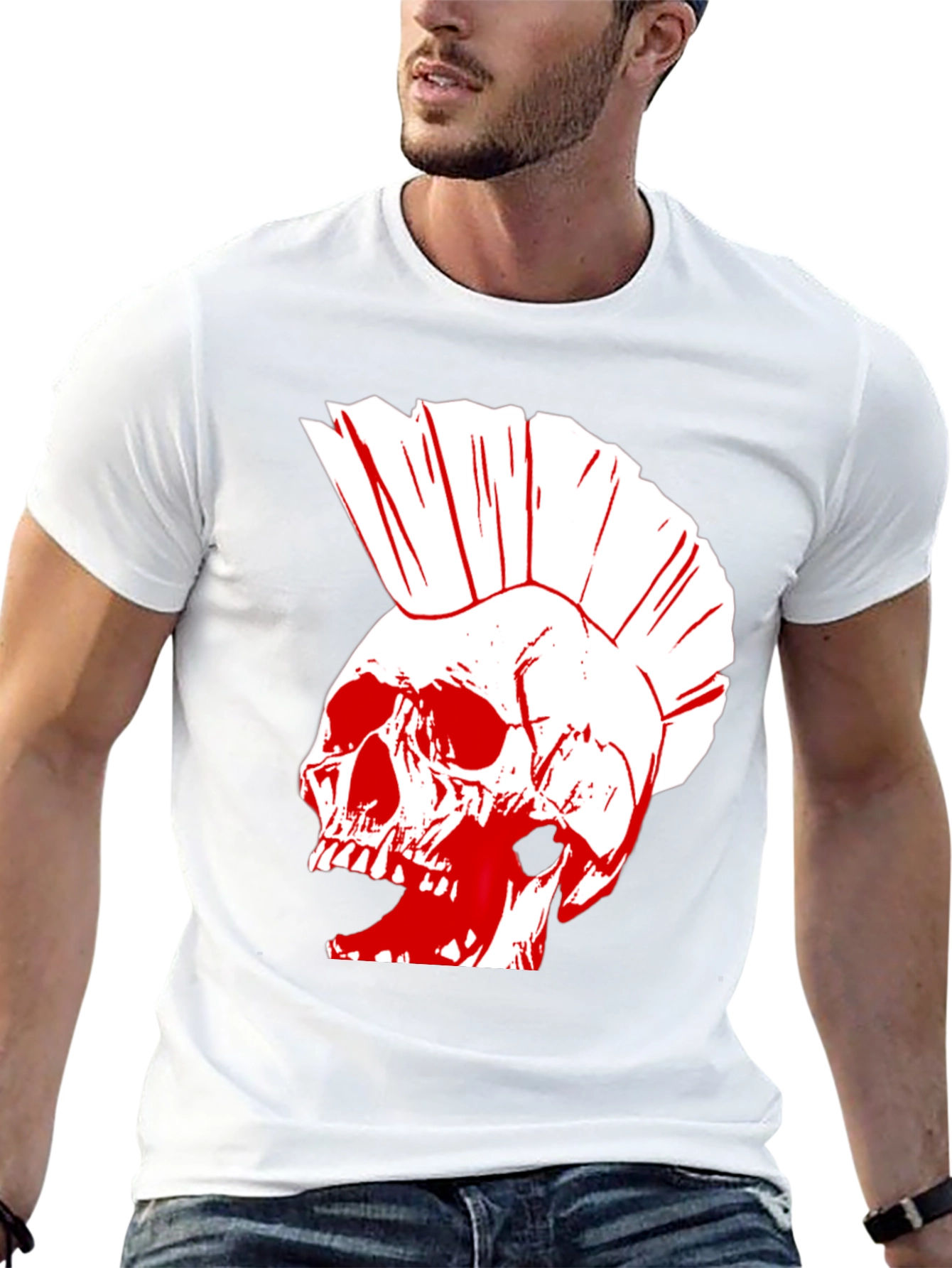 Punk Skull Graphic T-Shirt