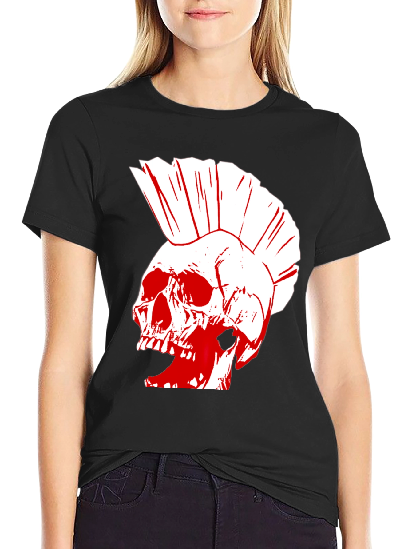 Punk Skull Graphic T-Shirt