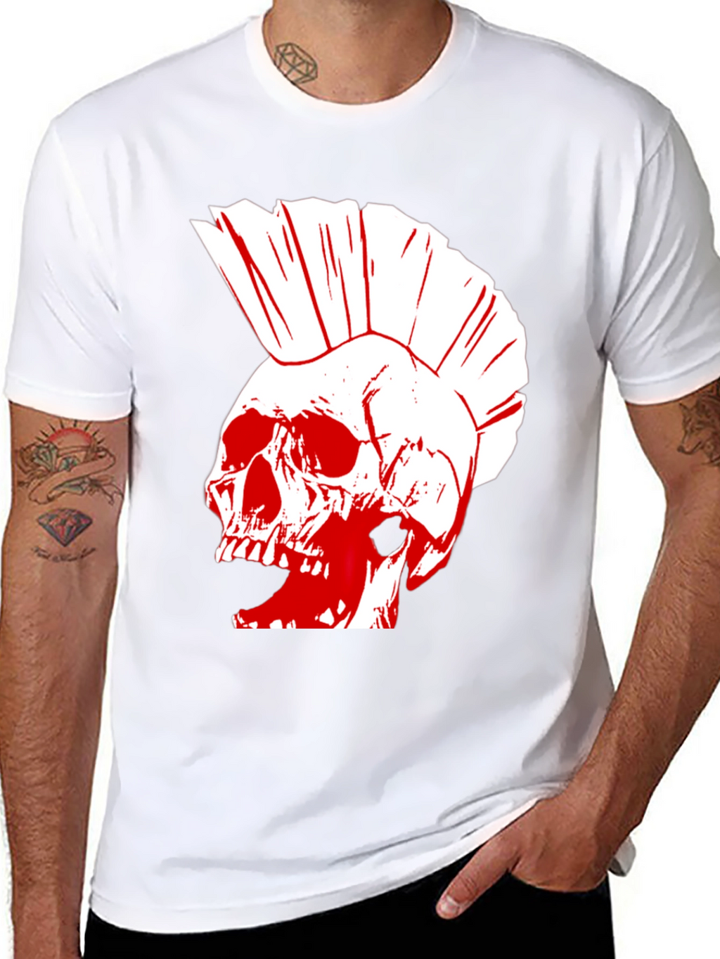 Punk Skull Graphic T-Shirt
