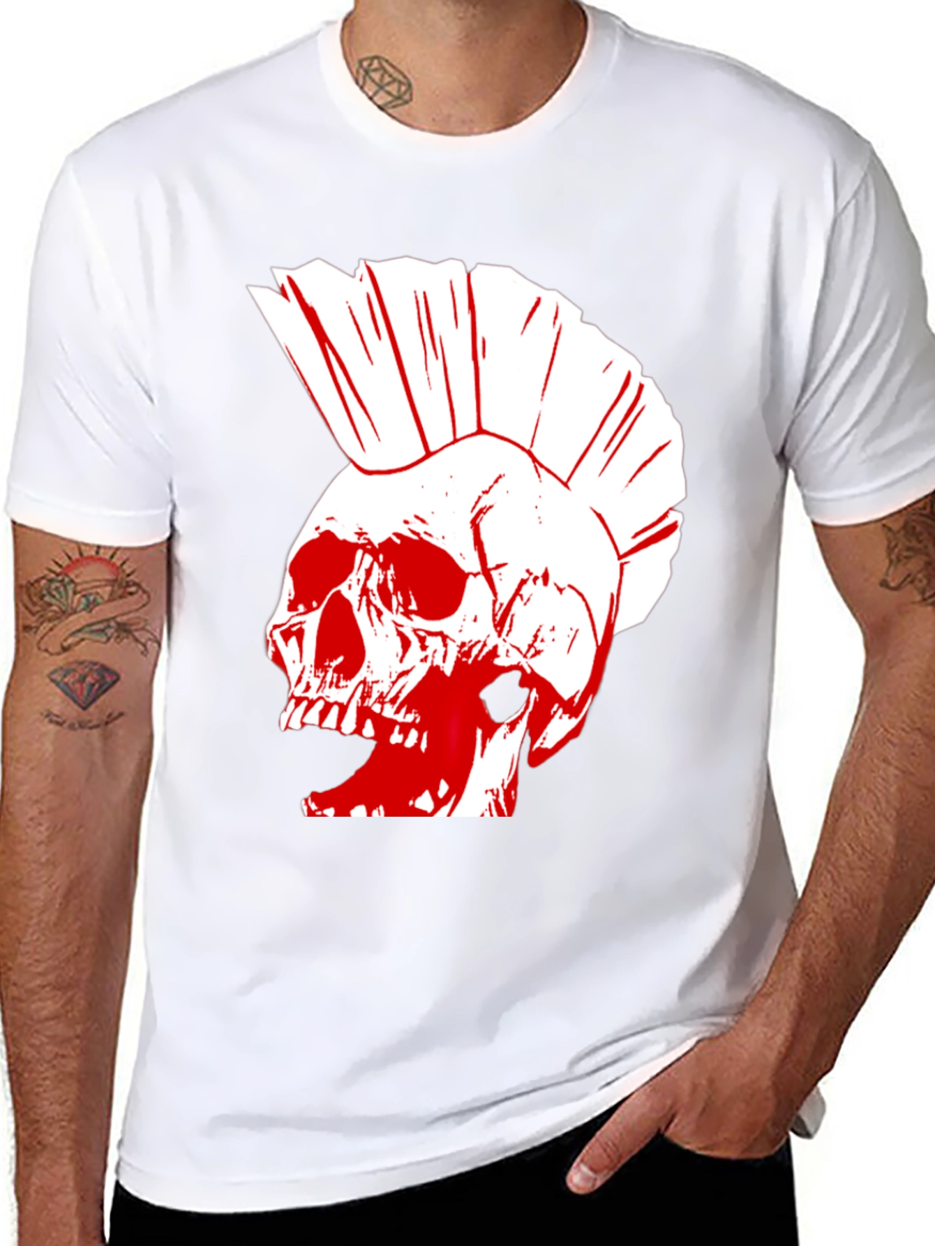 Punk Skull Graphic T-Shirt