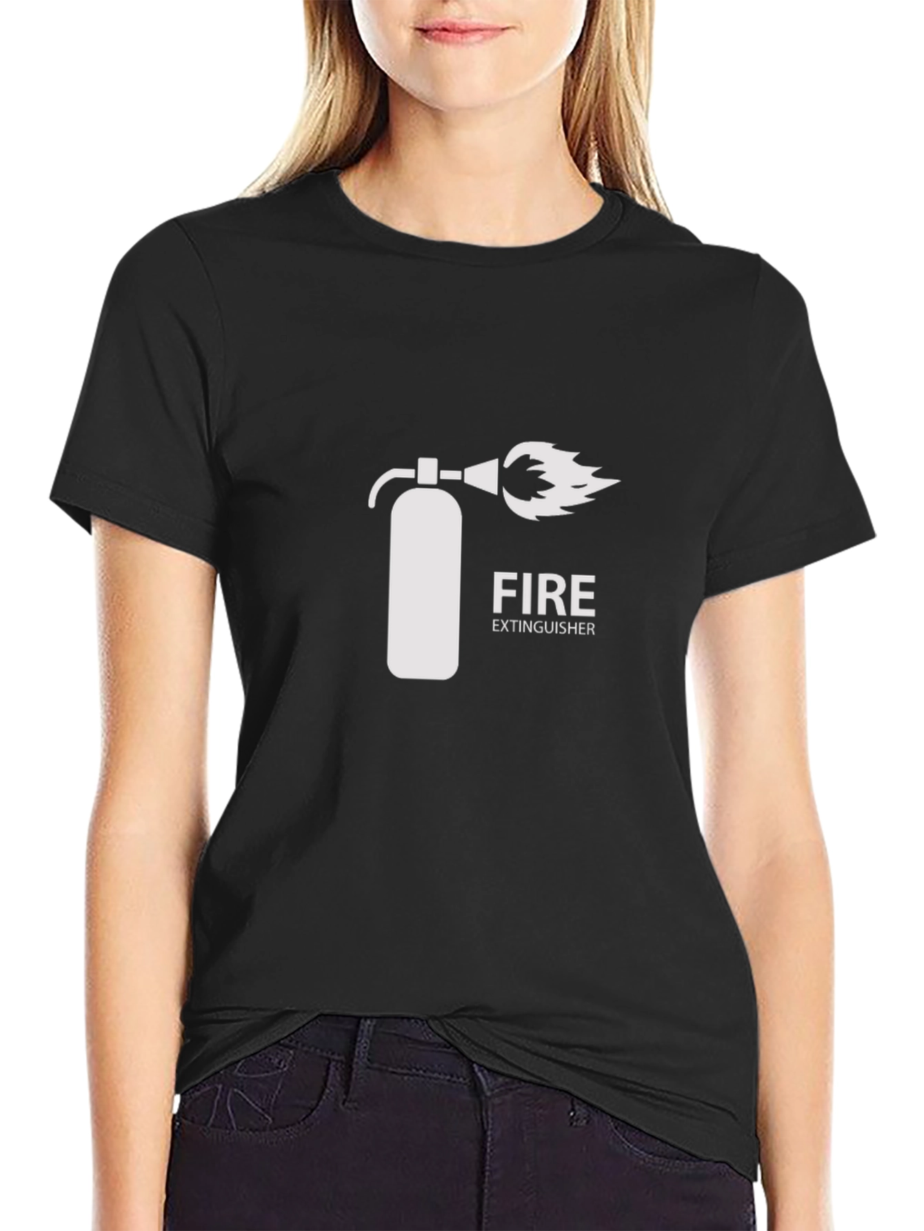 Fire Extinguisher Graphic T-Shirt - Trendy Cotton Tee