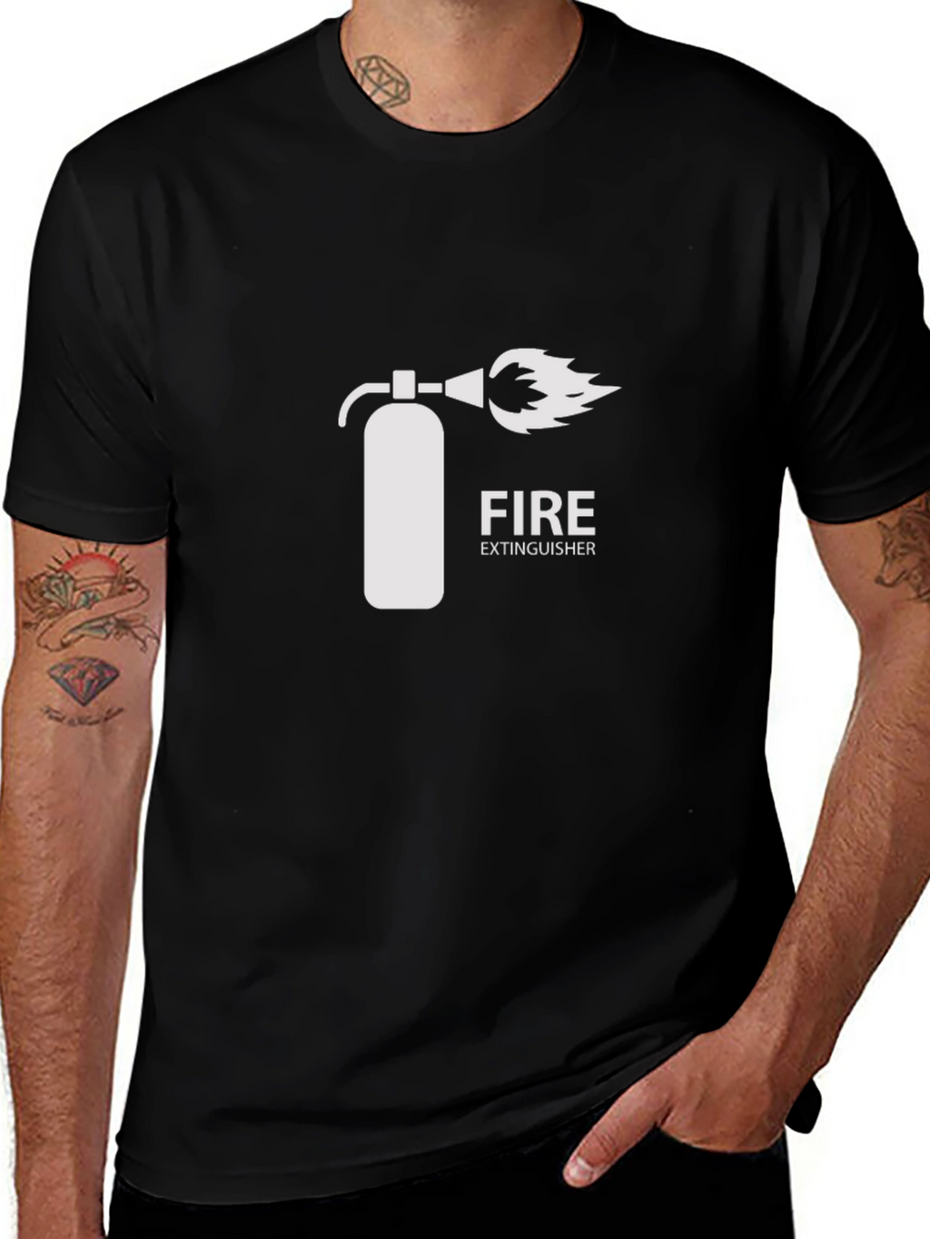 Fire Extinguisher Graphic T-Shirt - Trendy Cotton Tee