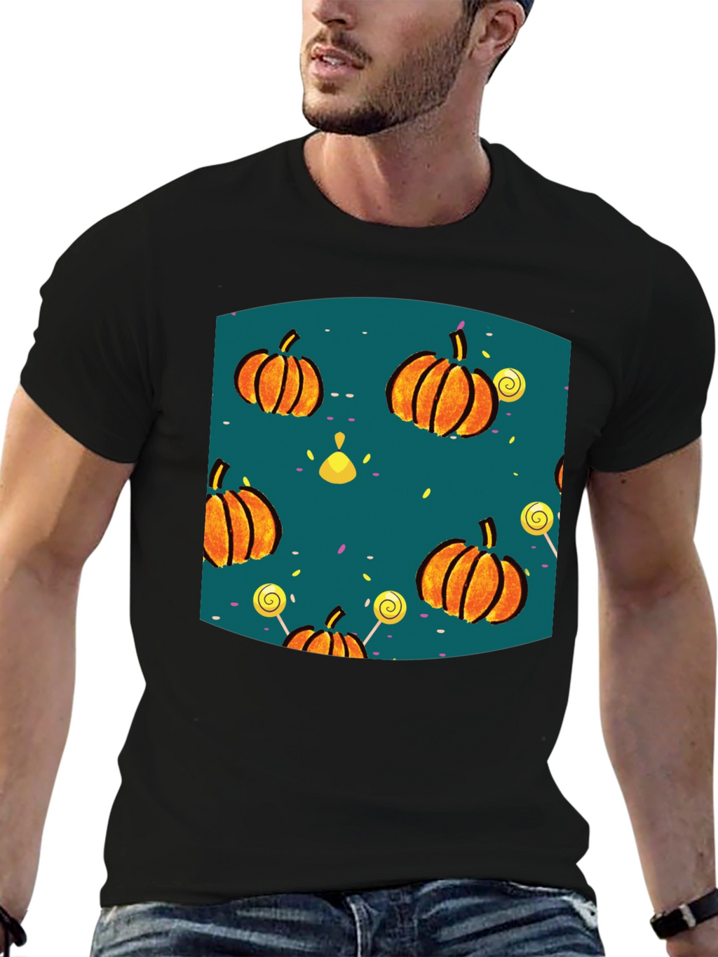 Halloween Pumpkin Lollipop T-Shirt